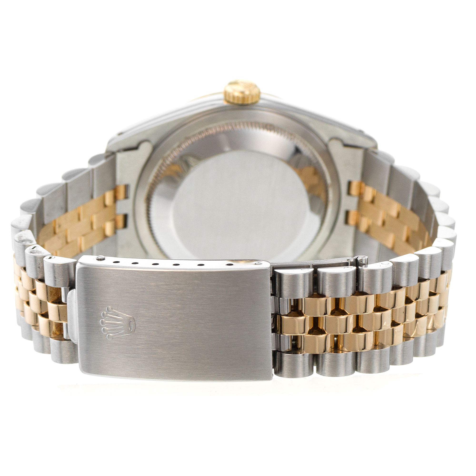 Rolex Datejust 36 16233 White Roman Diamond Jubilee Yellow Gold Mens Watch thumbnail 9