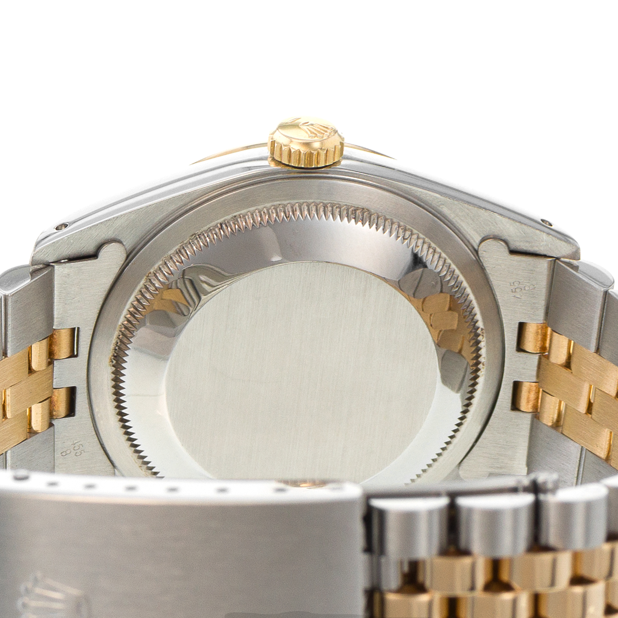 Rolex Datejust 36 16233 White Roman Diamond Jubilee Yellow Gold Mens Watch thumbnail 10