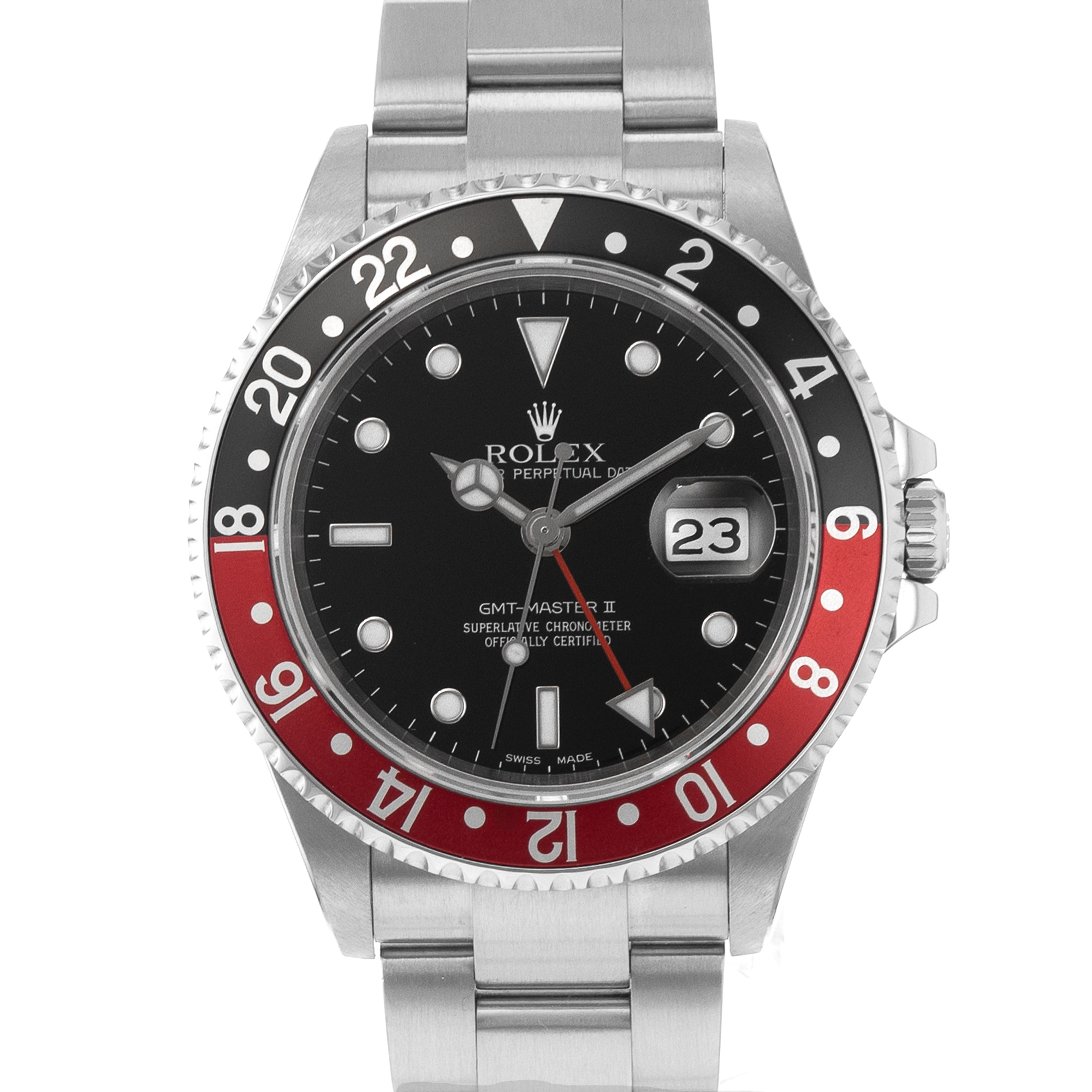 Rolex GMT-Master II 16710 Coke Black Red Automatic Mens Watch thumbnail 1