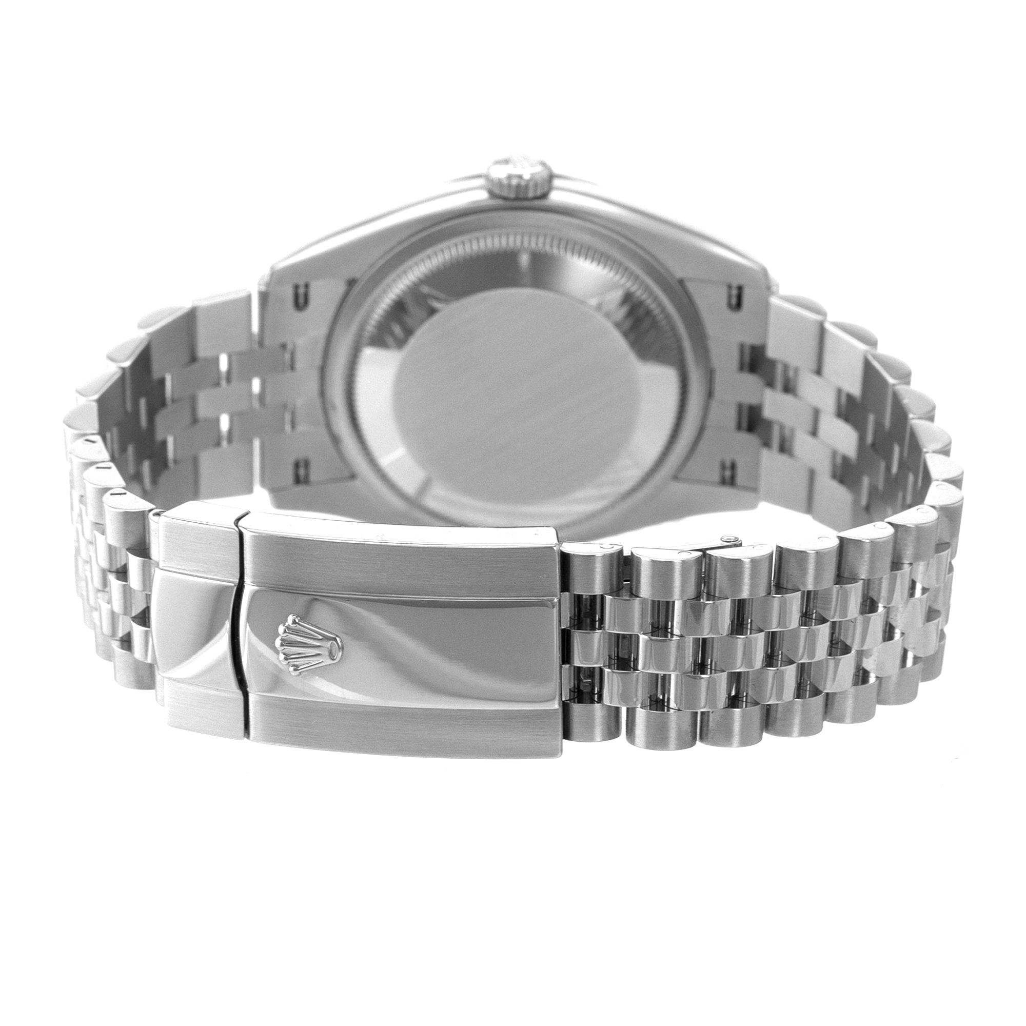 Rolex Datejust 36 126234 Black Stick Steel White Gold Fluted Jubilee Mens Watch thumbnail 10