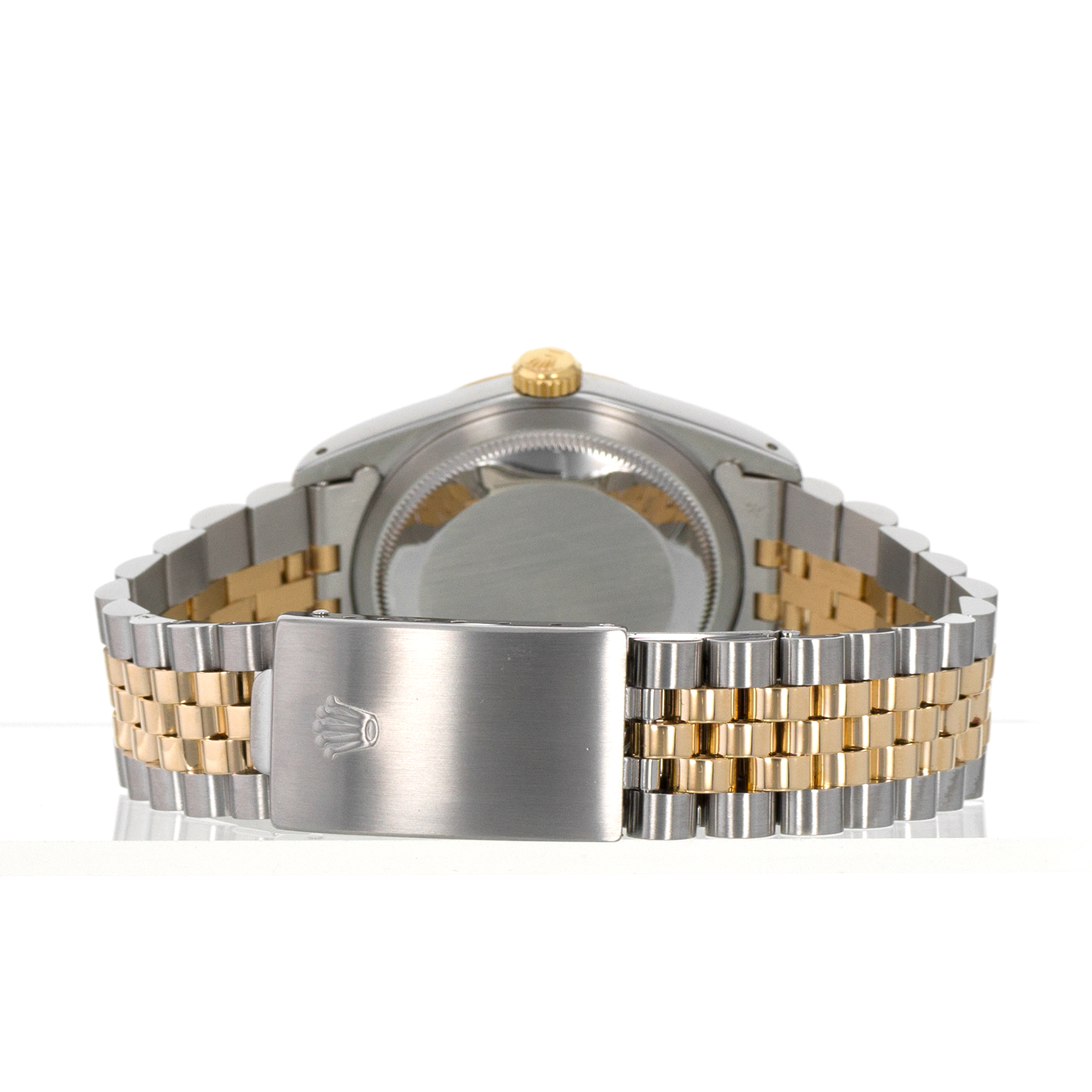 Rolex Datejust 36 16233 Cream Roman 18k Yellow Gold Fluted Jubilee Mens Watch thumbnail 9
