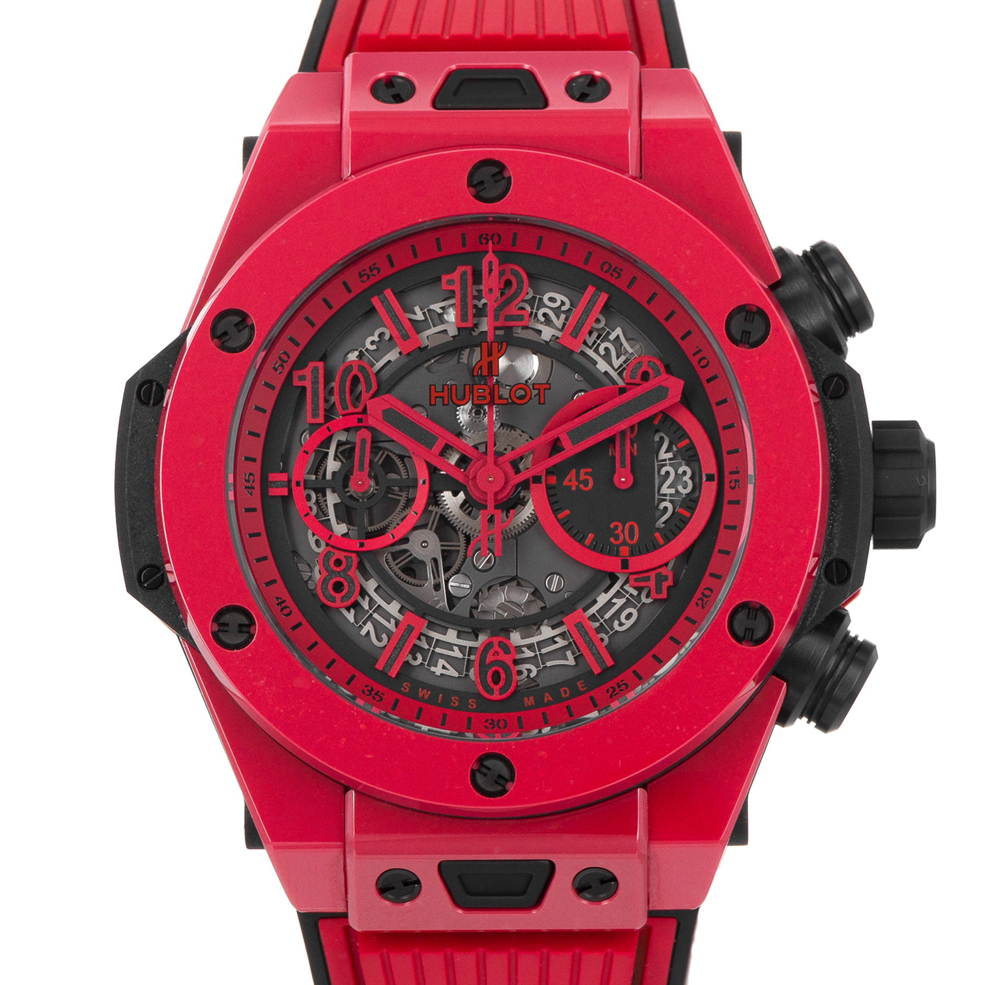 Hublot Big Bang Unico 411.CF.8513.RX 45mm Red Magic Mens Watch Box Papers 2020 thumbnail 1