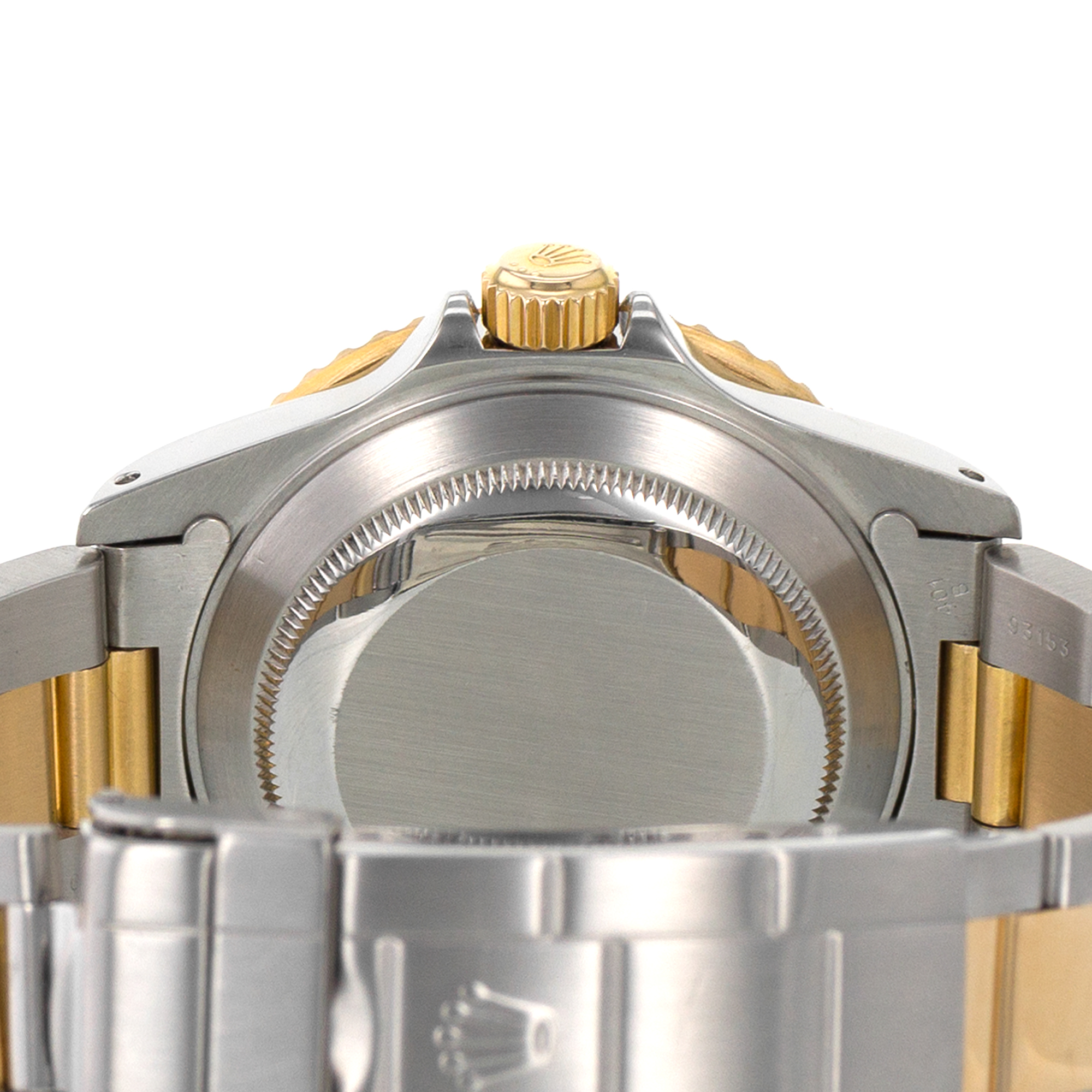 Rolex Submariner 16613 40mm Black Aluminum Steel 18k Yellow Gold Mens Watch thumbnail 11