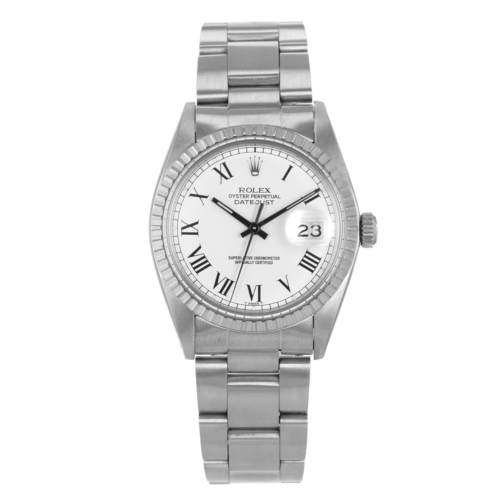Rolex Datejust 36 16030 Stainless Steel Oyster automatic fluted bezel mens watch thumbnail 2