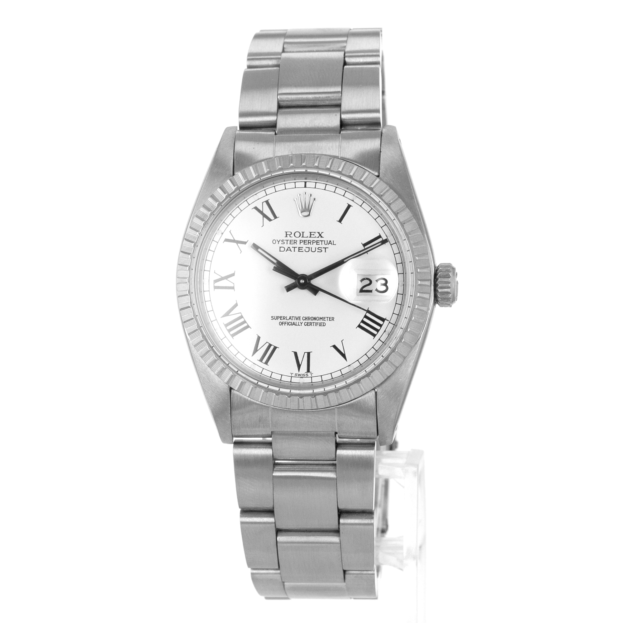 Rolex Datejust 36 16030 Stainless Steel Oyster automatic fluted bezel mens watch thumbnail 4