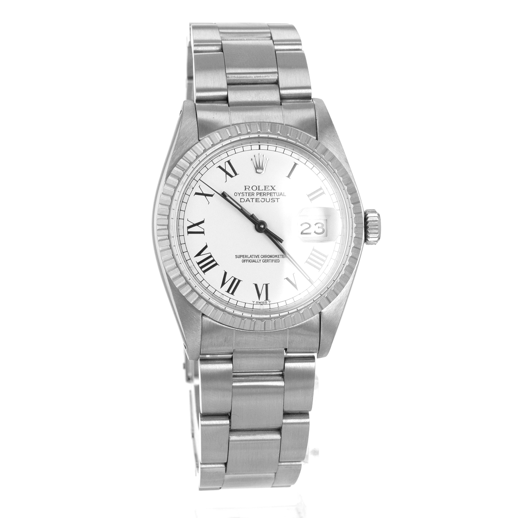 Rolex Datejust 36 16030 Stainless Steel Oyster automatic fluted bezel mens watch thumbnail 9