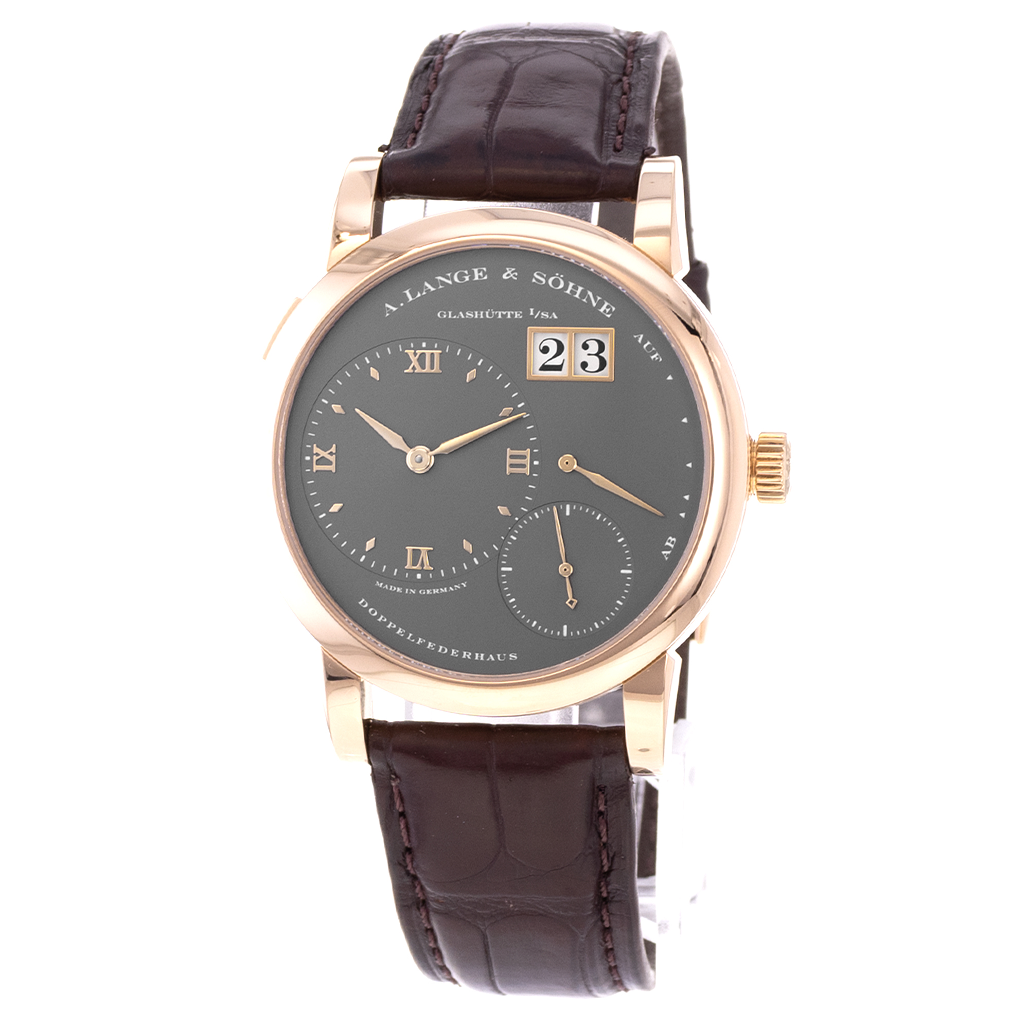 A. Lange & Sohne Lange 1 101.033 Grey 18k Rose Gold Manual Wind Mens Watch thumbnail 3