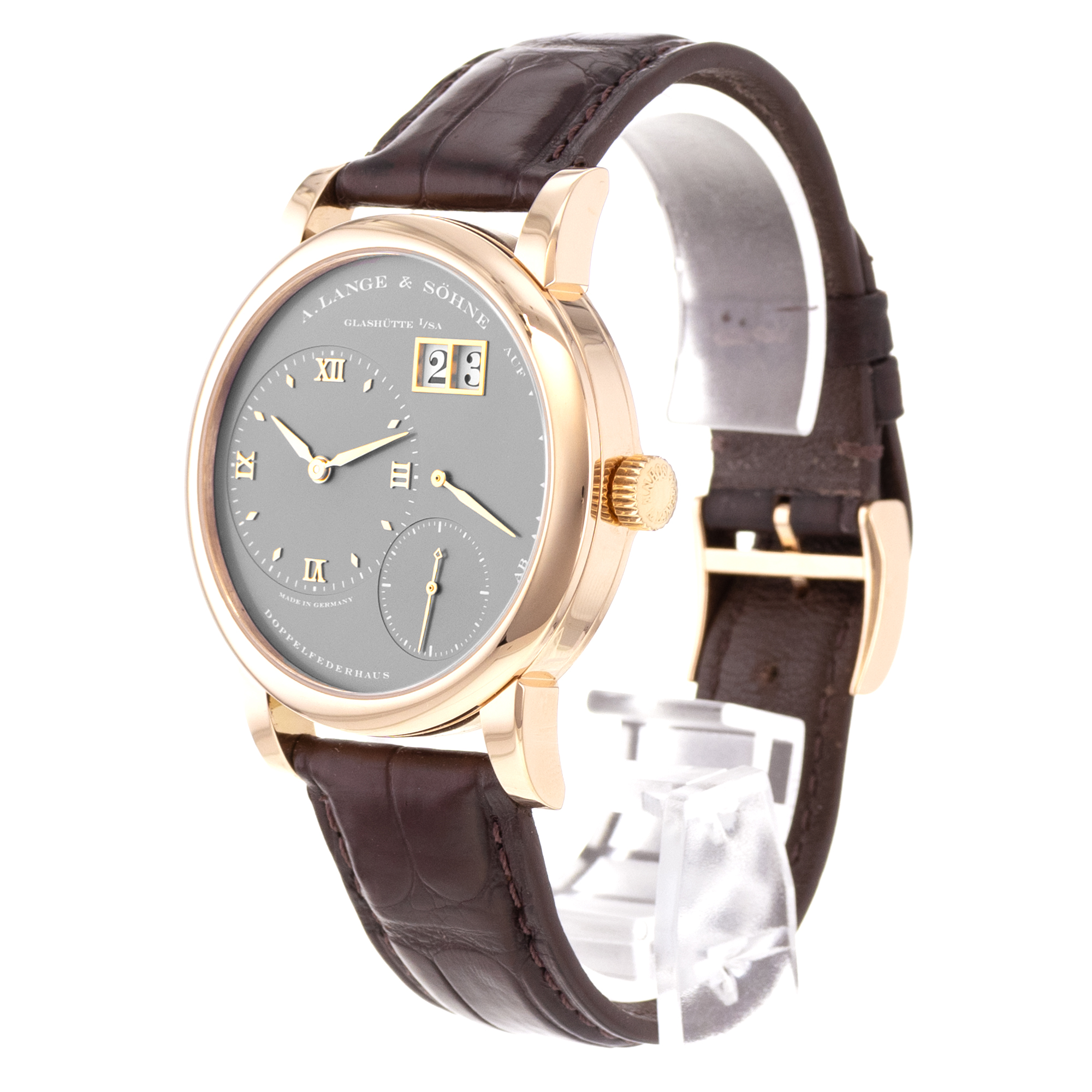 A. Lange & Sohne Lange 1 101.033 Grey 18k Rose Gold Manual Wind Mens Watch thumbnail 4