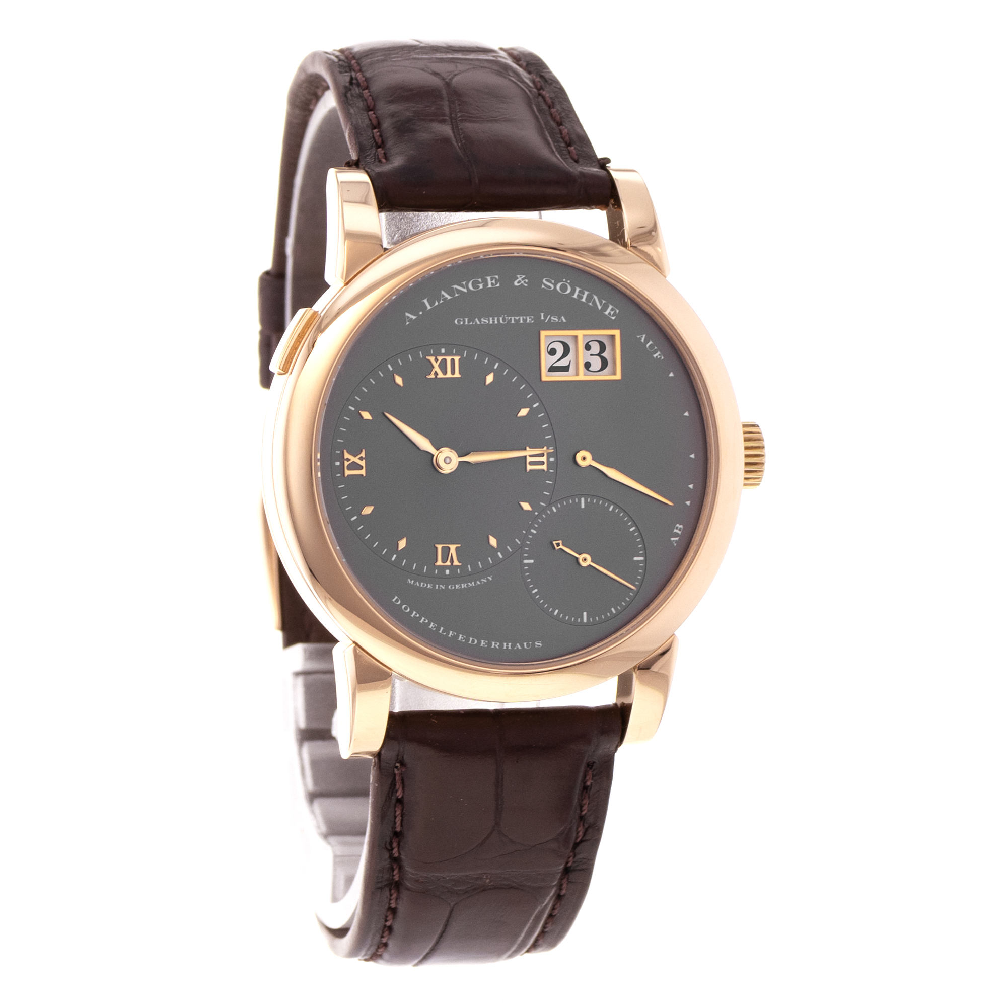 A. Lange & Sohne Lange 1 101.033 Grey 18k Rose Gold Manual Wind Mens Watch thumbnail 8