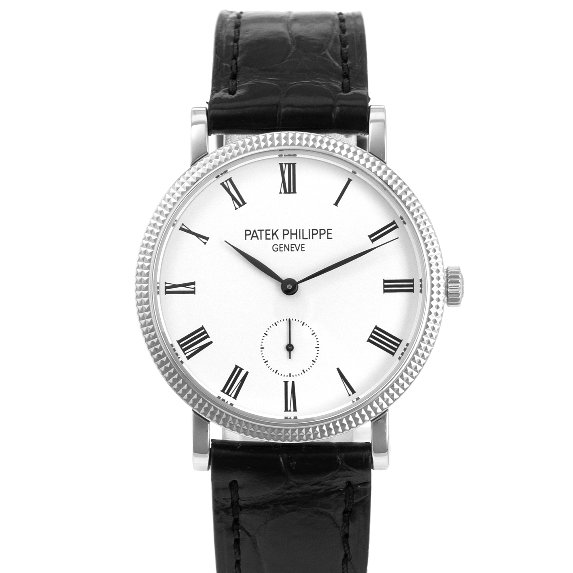 Patek Philippe Calatrava 7119G-010 White Roman 18k Gold Manual Wind Ladies Watch thumbnail 1