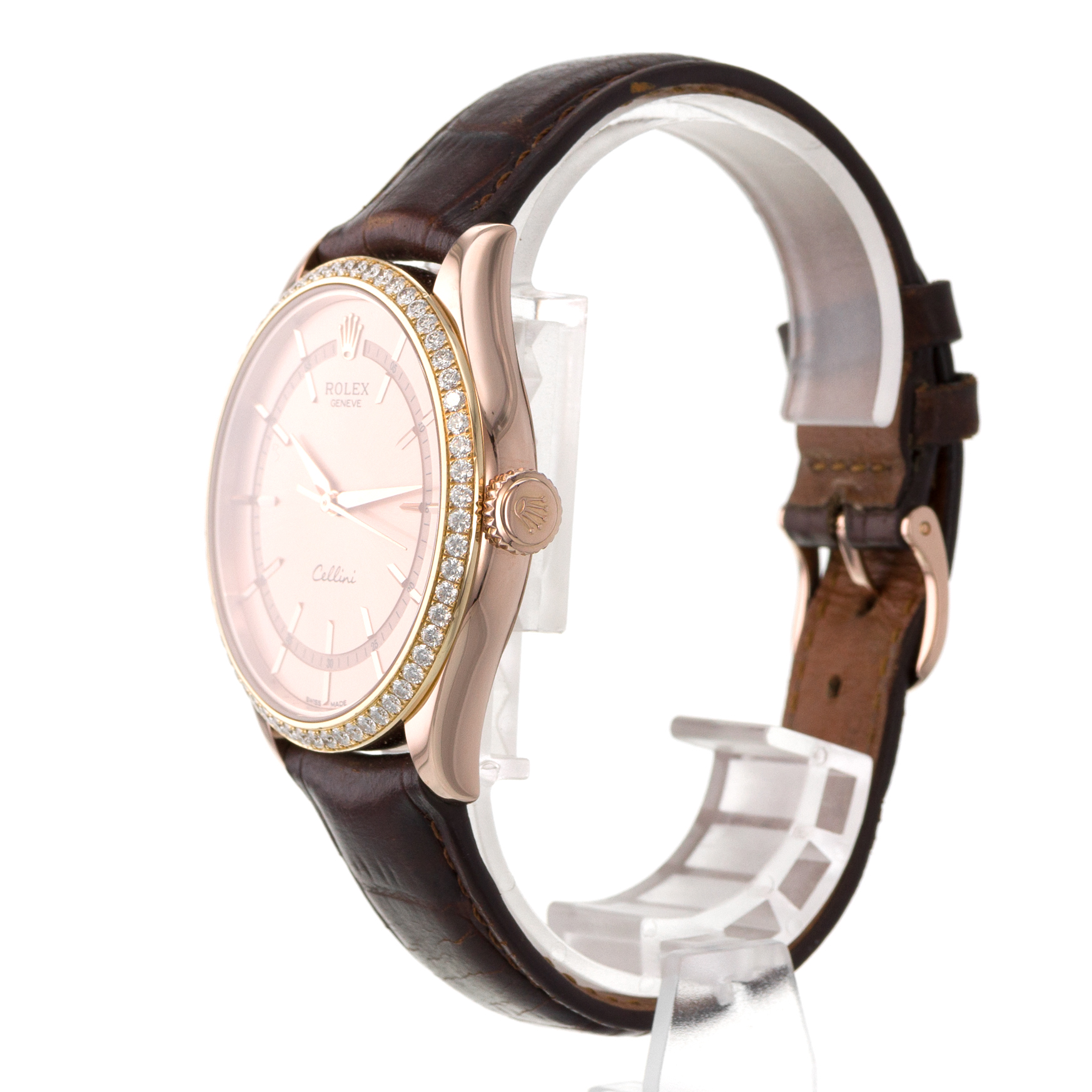 Rolex Cellini 50705RBR 39mm Factory Diamond Bezel Rose Gold Automatic Mens Watch thumbnail 5
