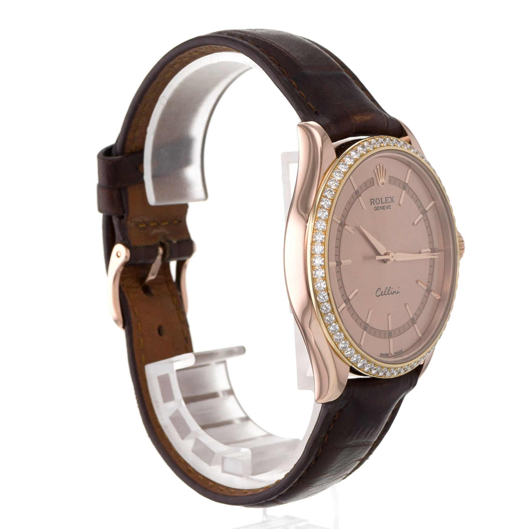 Rolex Cellini 50705RBR 39mm Factory Diamond Bezel Rose Gold Automatic Mens Watch thumbnail 6