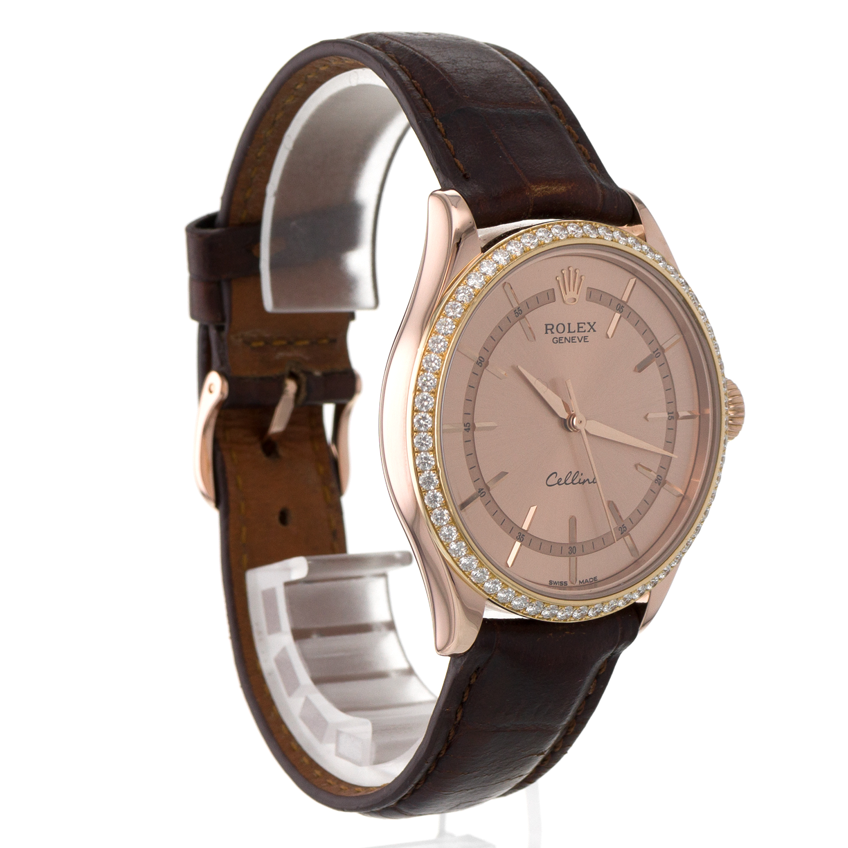 Rolex Cellini 50705RBR 39mm Factory Diamond Bezel Rose Gold Automatic Mens Watch thumbnail 7
