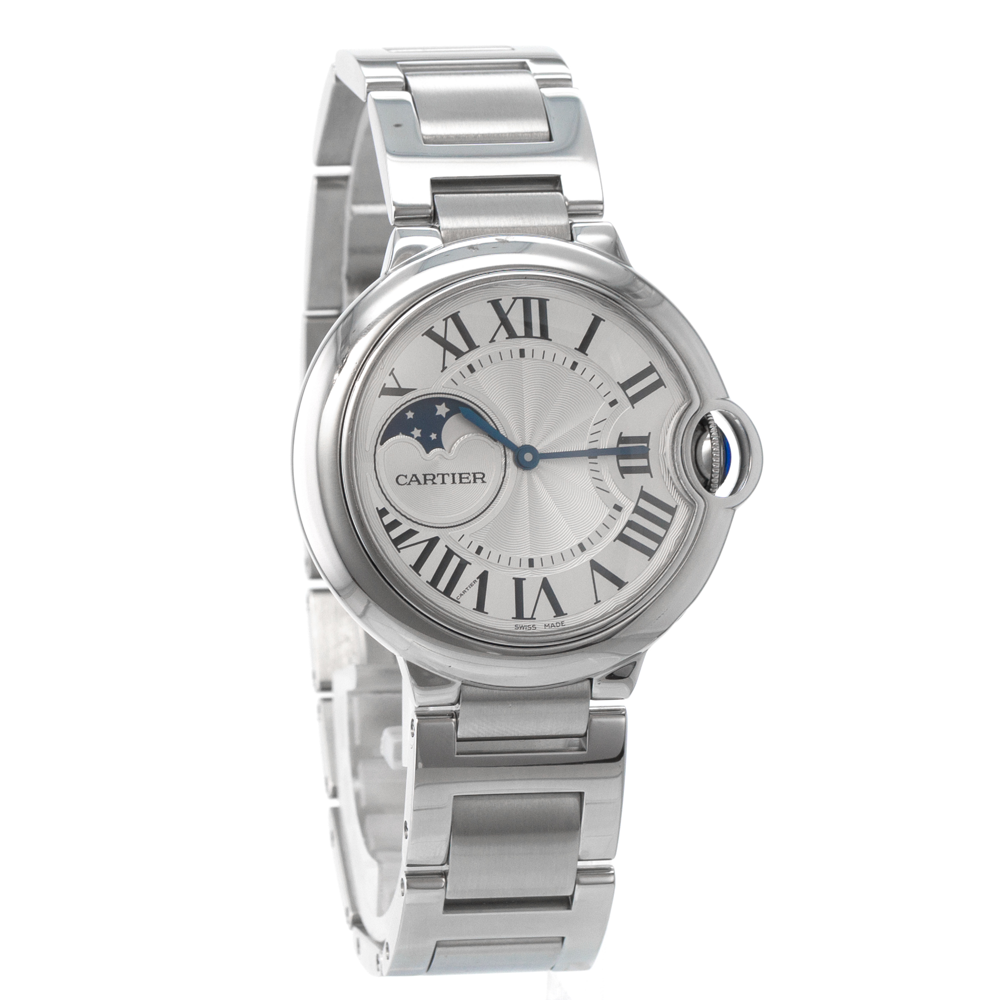 Cartier Ballon Bleu WSBB0050 4032 37mm Moon Phase Stainless Steel Womens Watch thumbnail 9