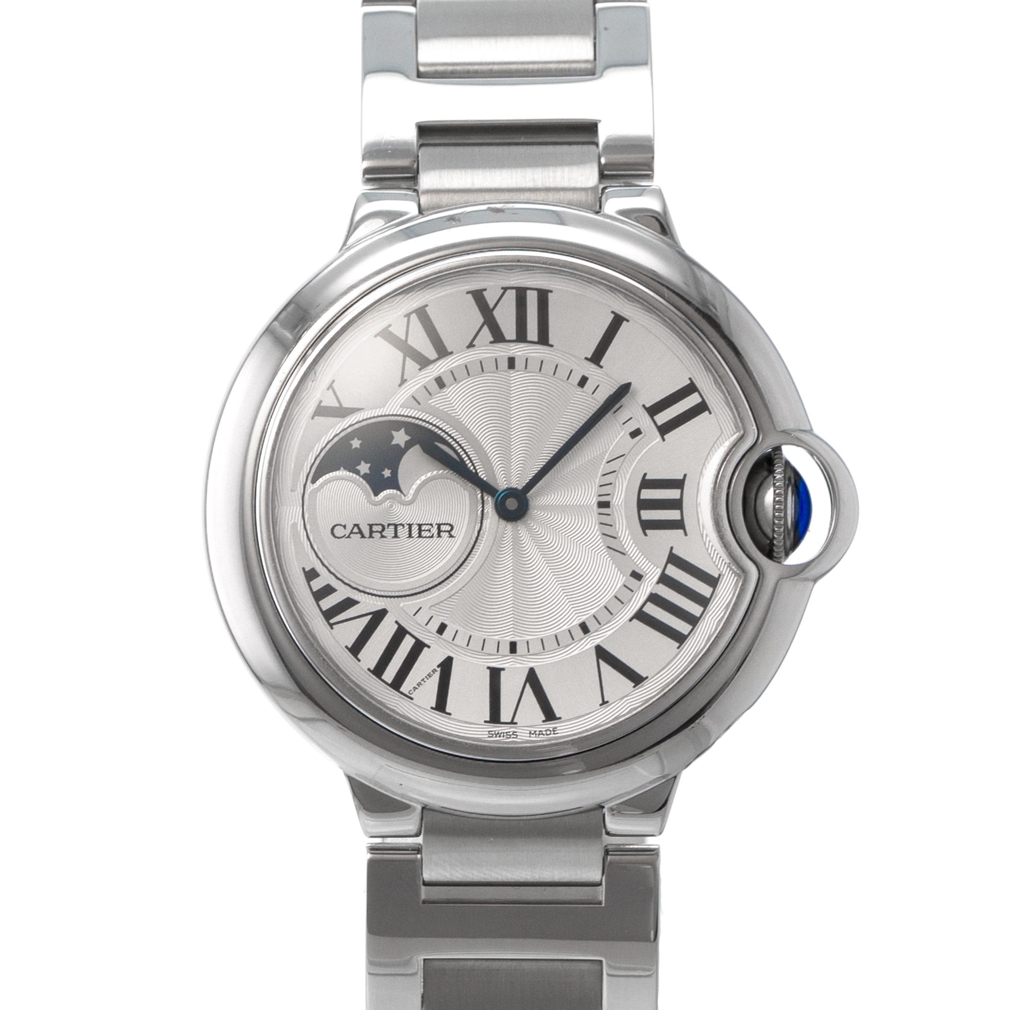 Cartier Ballon Bleu WSBB0050 4032 37mm Moon Phase Stainless Steel Womens Watch thumbnail 1