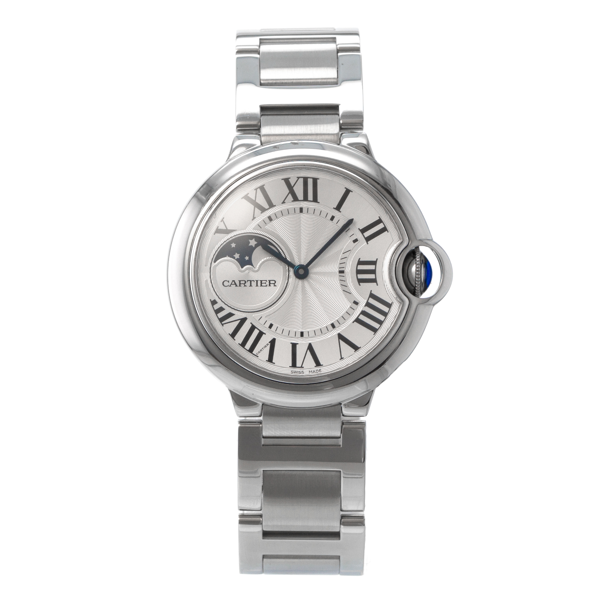 Cartier Ballon Bleu WSBB0050 4032 37mm Moon Phase Stainless Steel Womens Watch thumbnail 2