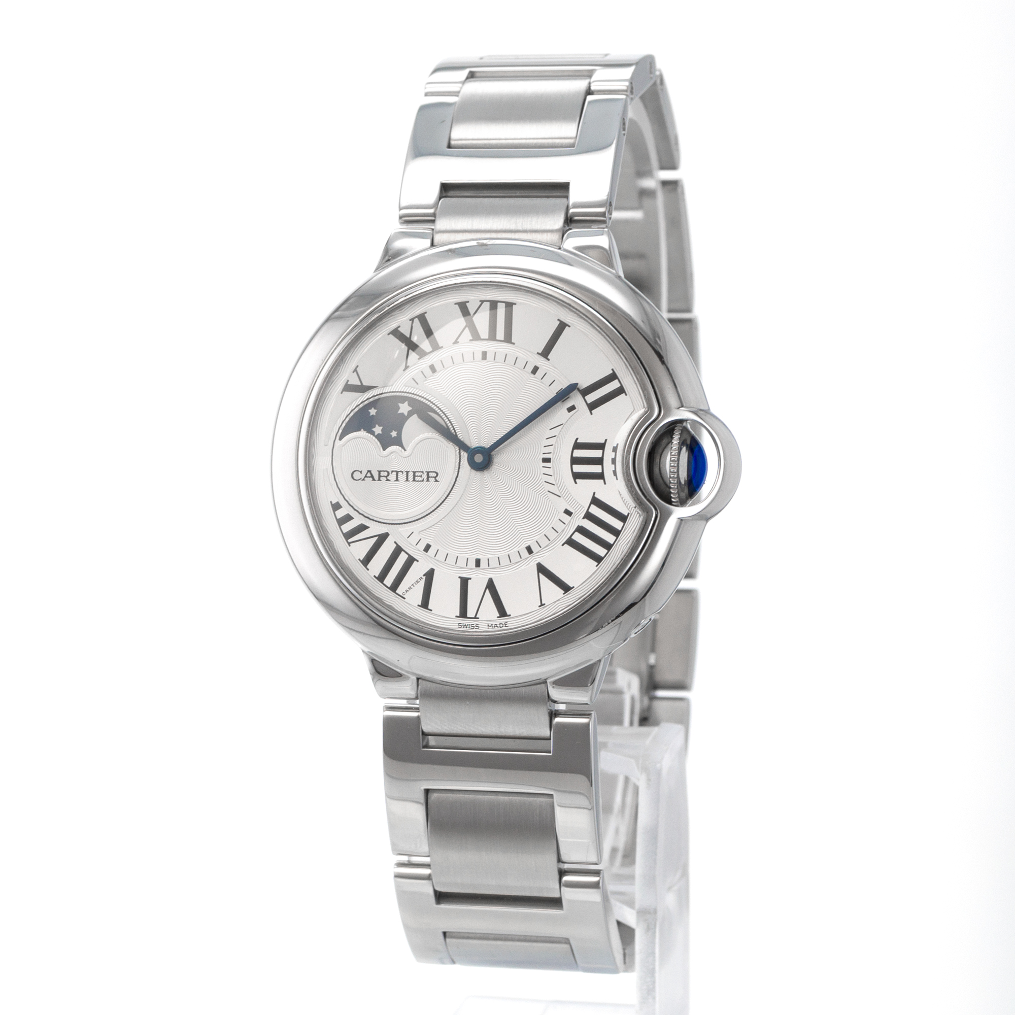Cartier Ballon Bleu WSBB0050 4032 37mm Moon Phase Stainless Steel Womens Watch thumbnail 4
