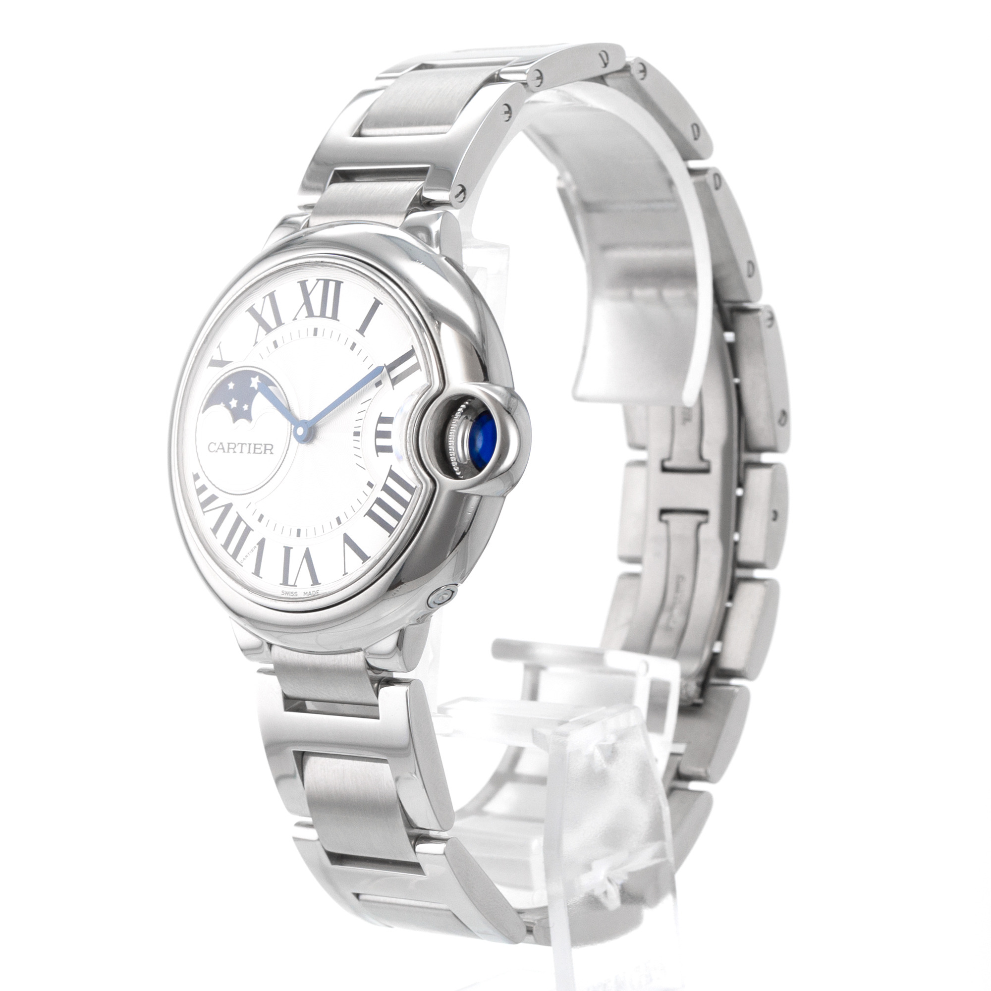 Cartier Ballon Bleu WSBB0050 4032 37mm Moon Phase Stainless Steel Womens Watch thumbnail 5