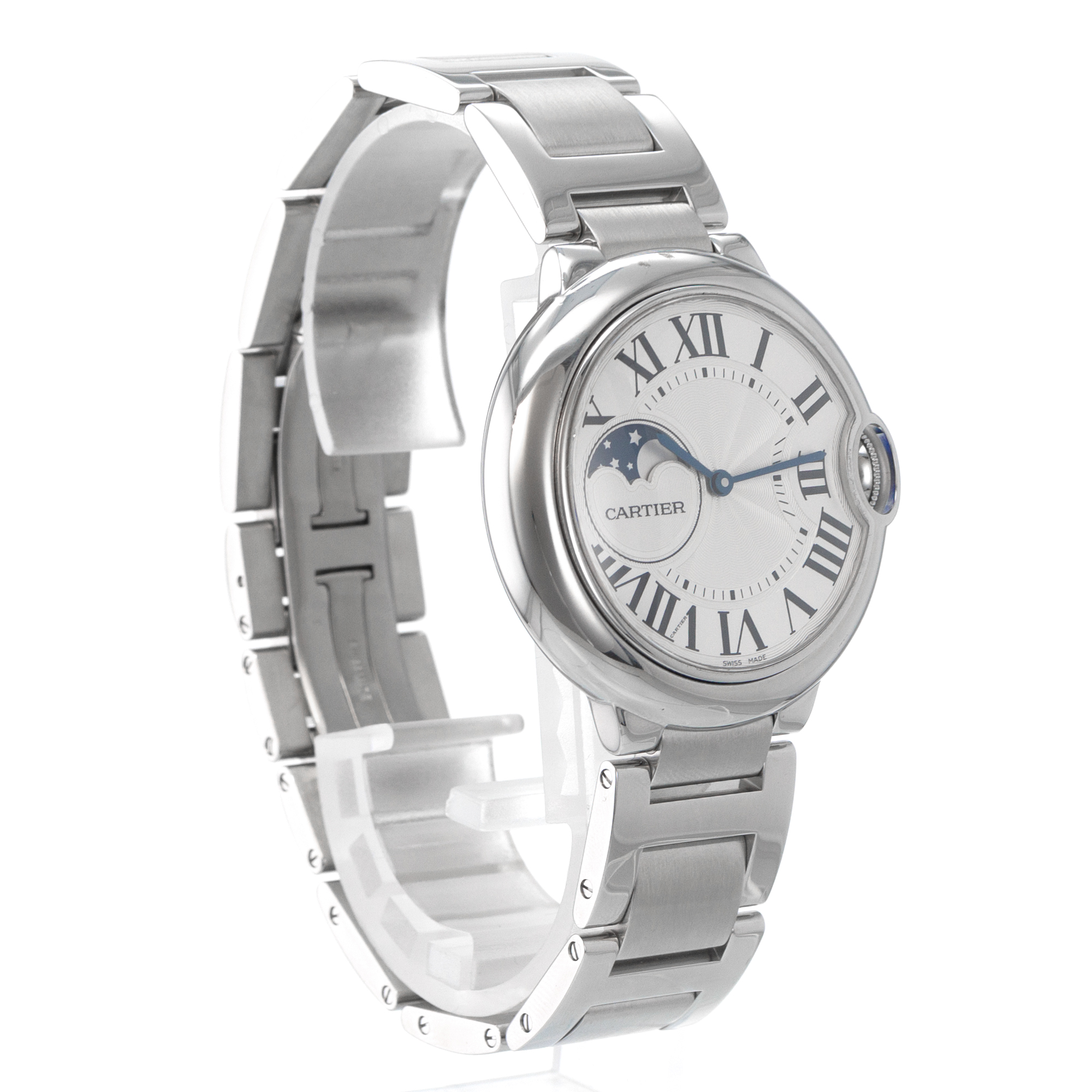 Cartier Ballon Bleu WSBB0050 4032 37mm Moon Phase Stainless Steel Womens Watch thumbnail 8