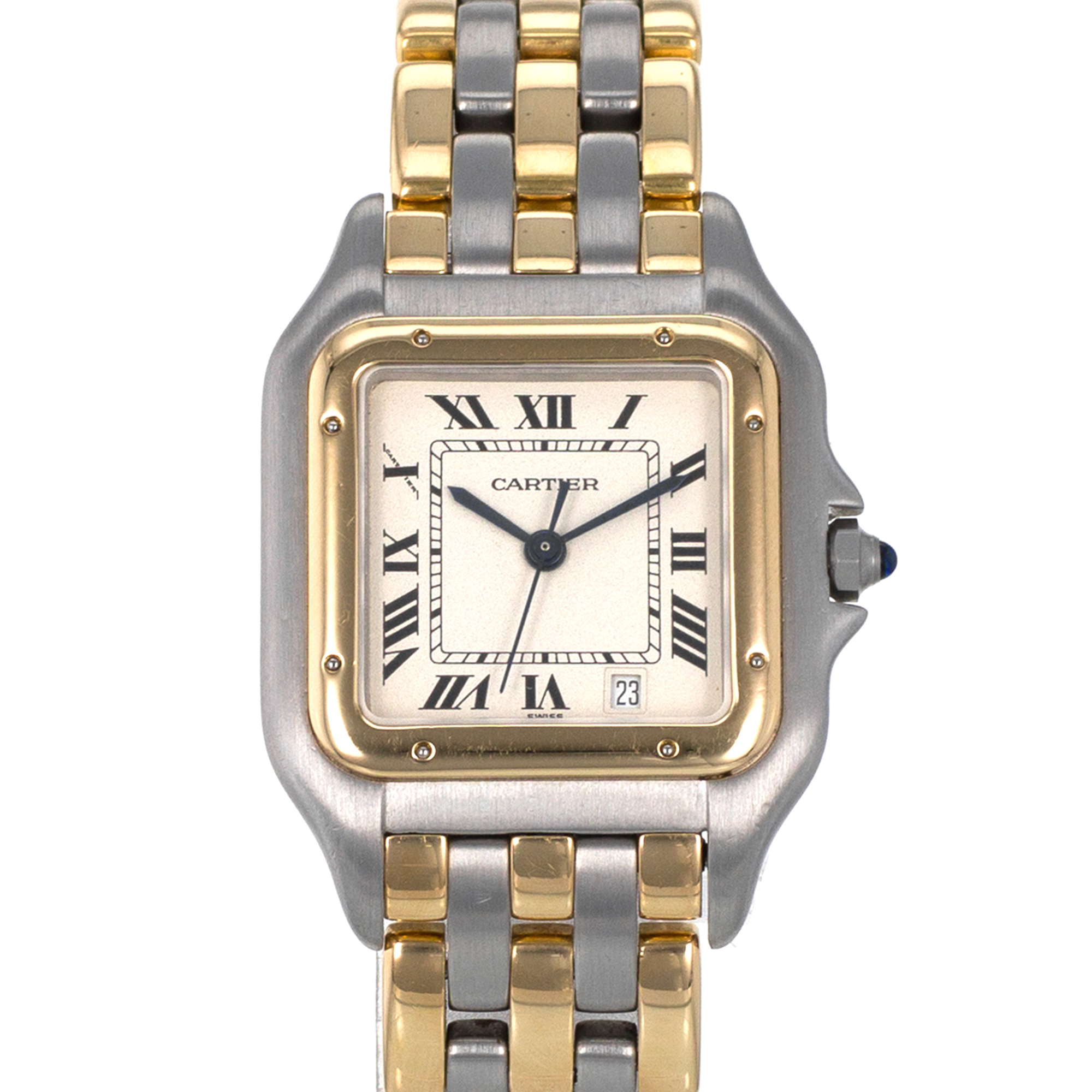 Cartier Panther 83083244 Medium 27mm 3 Row Yellow Gold Quartz Ladies Watch thumbnail 1