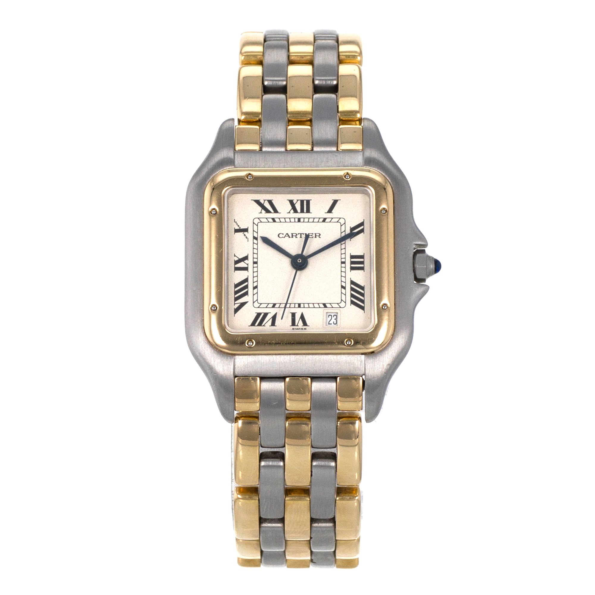 Cartier Panther 83083244 Medium 27mm 3 Row Yellow Gold Quartz Ladies Watch thumbnail 2