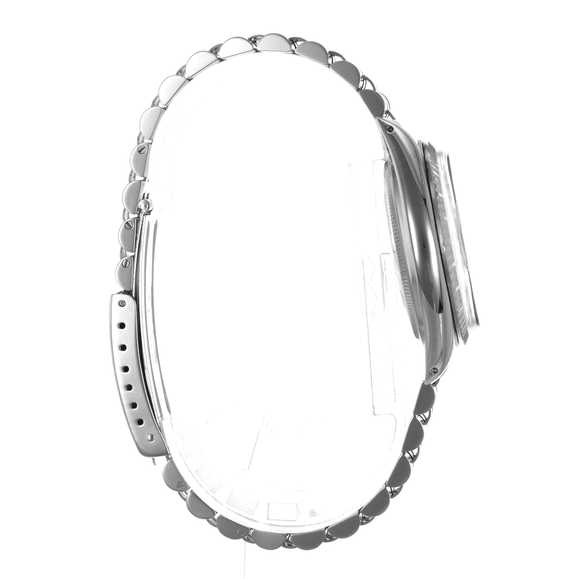 Rolex Datejust 36 16014 Vintage Silver Stick Steel White Gold Jubilee Mens Watch thumbnail 5