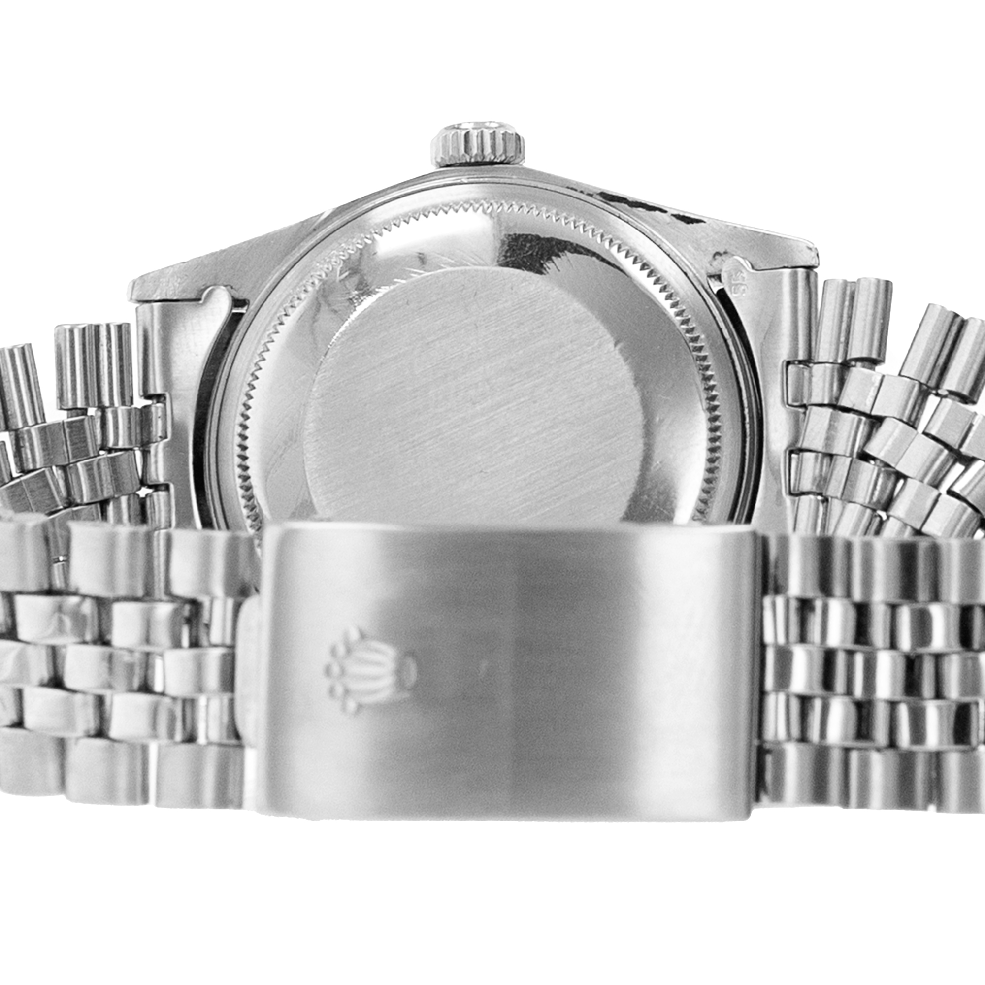 Rolex Datejust 36 1601 Vintage Patina Silver Index Jubilee Steel Mens Watch thumbnail 10