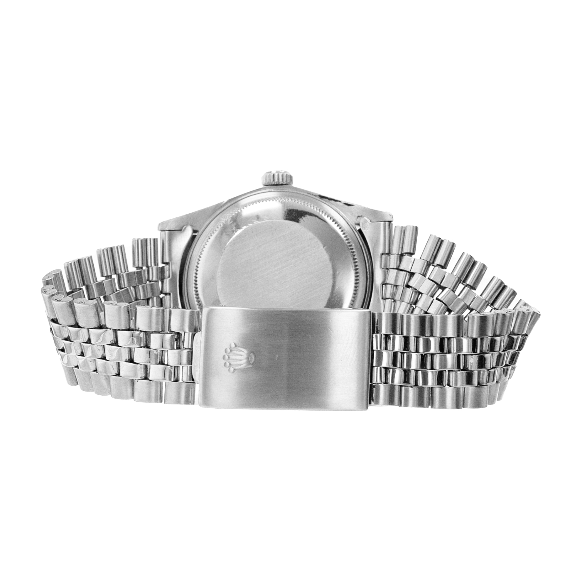 Rolex Datejust 36 1601 Vintage Patina Silver Index Jubilee Steel Mens Watch thumbnail 9