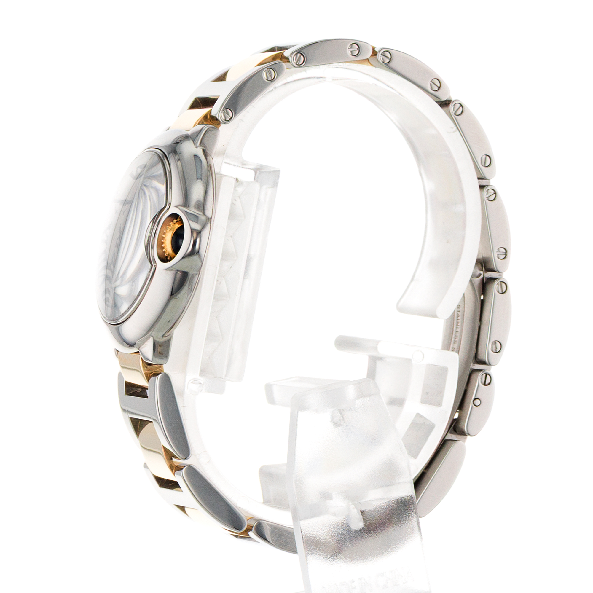 Cartier Ballon Bleu 28mm W69007Z3 3009 Silver Roman Yellow Gold Ladies Watch thumbnail 5