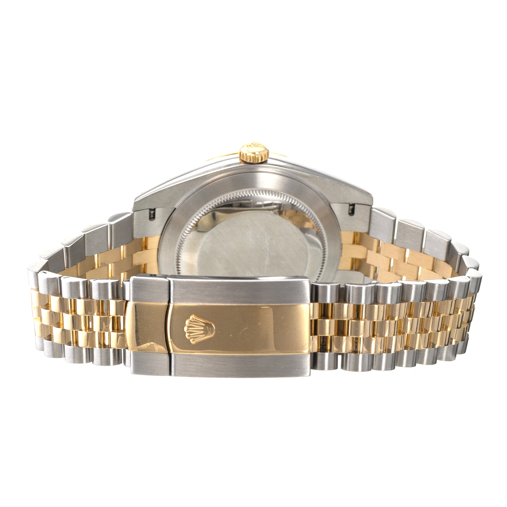 Rolex Datejust 41 126333 Black Diamond Yellow Gold Fluted Jubilee Mens Watch thumbnail 9
