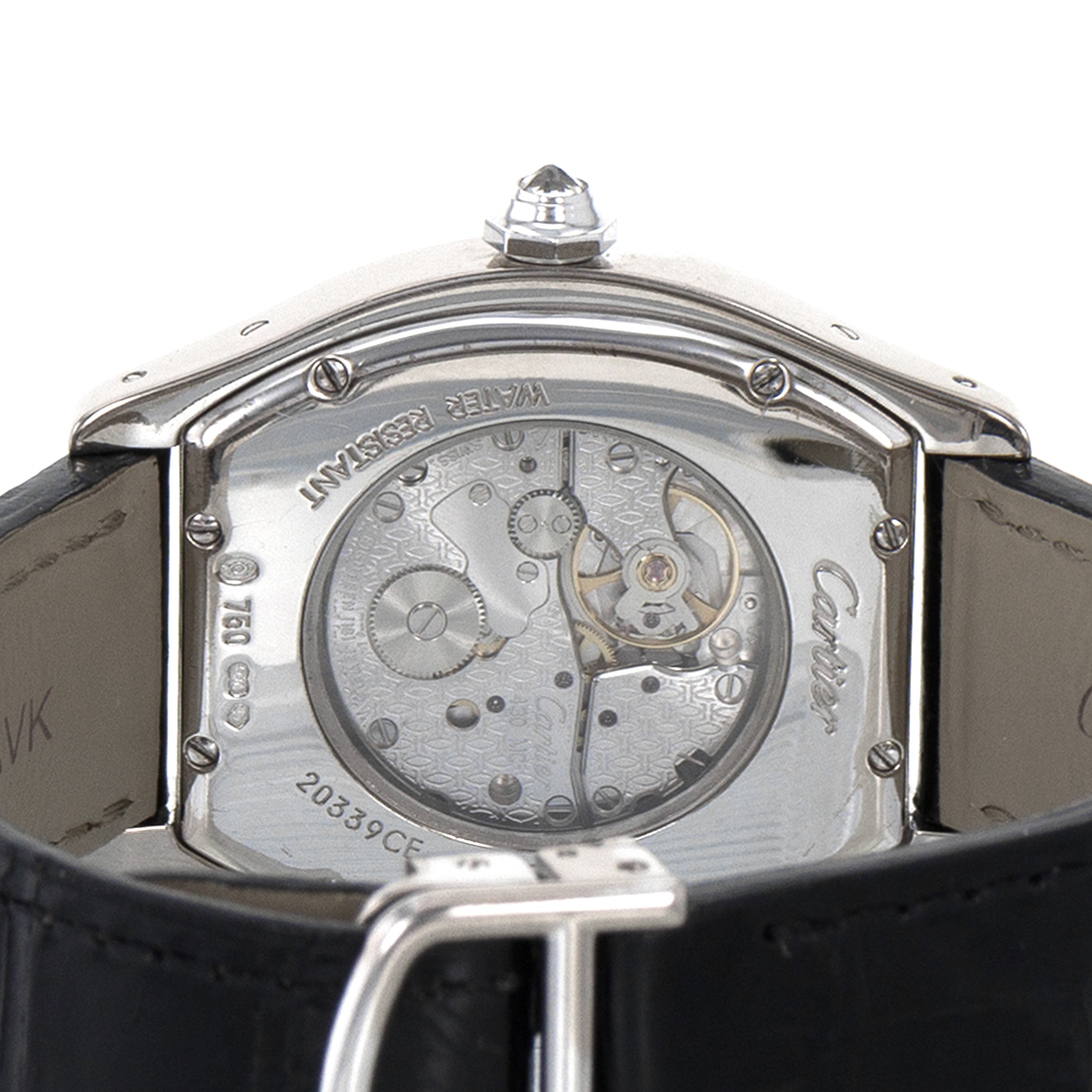 Cartier Tortue WA503851 Large 43mm Roman Factory Diamond White Gold Mens Watch thumbnail 10