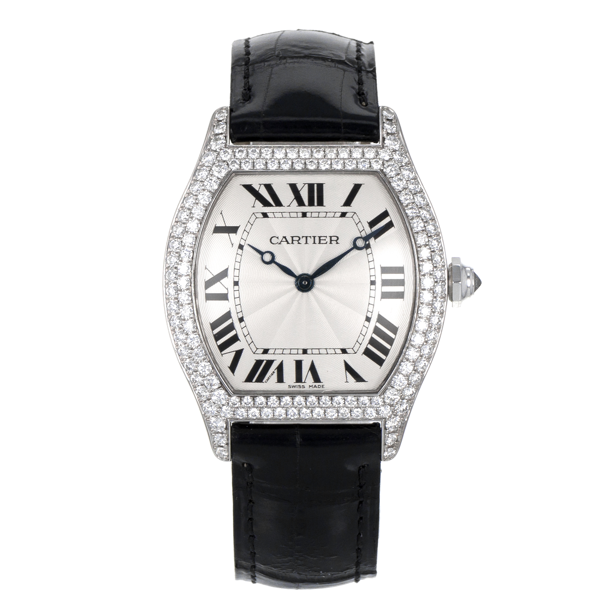 Cartier Tortue WA503851 Large 43mm Roman Factory Diamond White Gold Mens Watch thumbnail 2