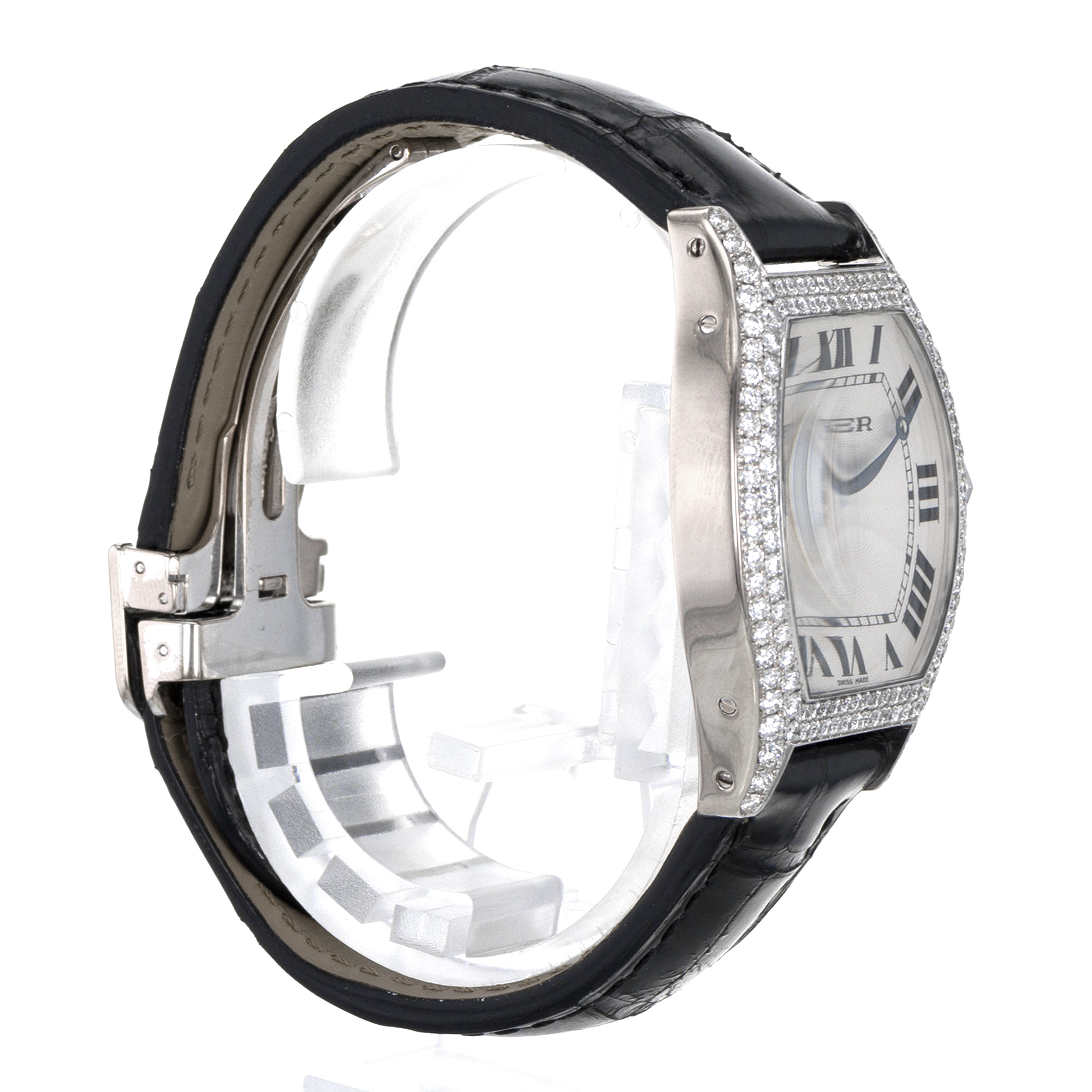 Cartier Tortue WA503851 Large 43mm Roman Factory Diamond White Gold Mens Watch thumbnail 6