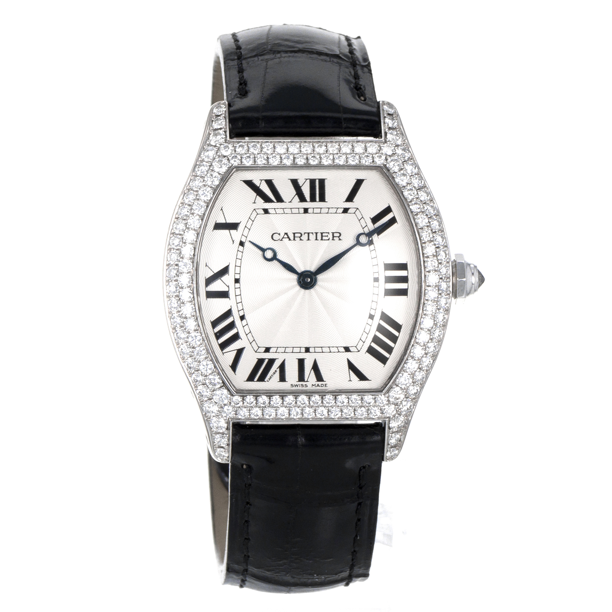 Cartier Tortue WA503851 Large 43mm Roman Factory Diamond White Gold Mens Watch thumbnail 8