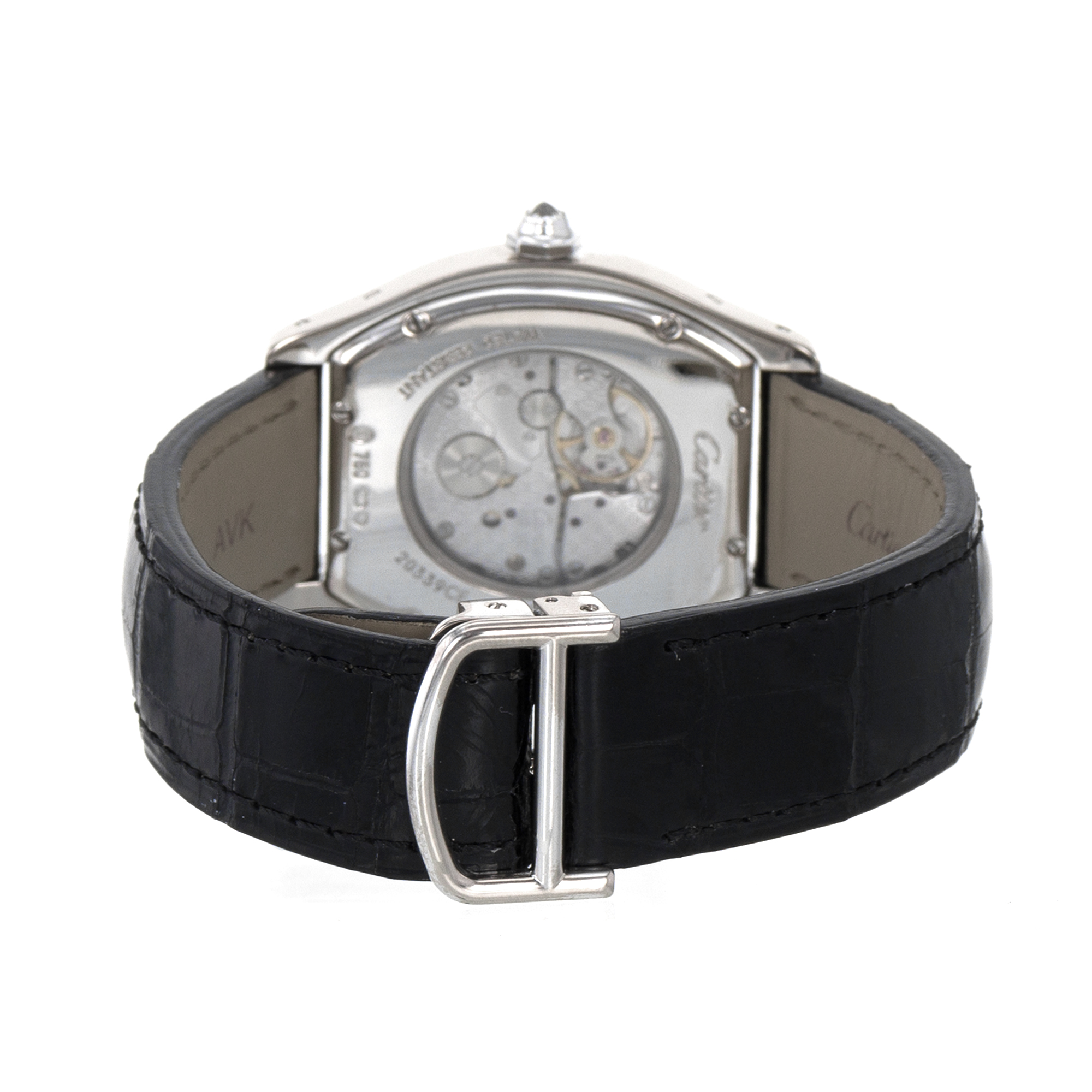 Cartier Tortue WA503851 Large 43mm Roman Factory Diamond White Gold Mens Watch thumbnail 9