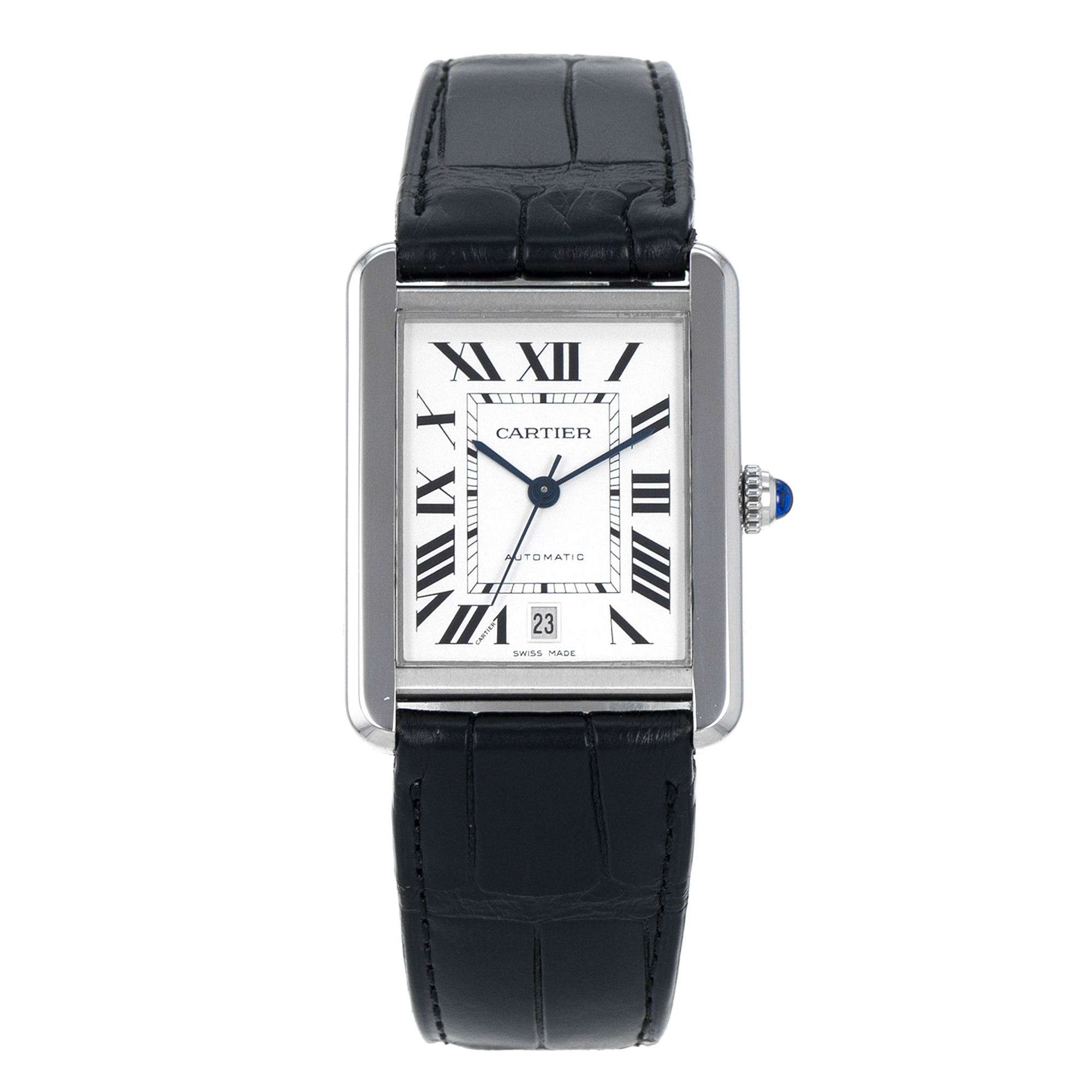 Cartier Tank Solo W5200027 3515 XL 31mm Silver Roman Automatic Mens Watch thumbnail 2