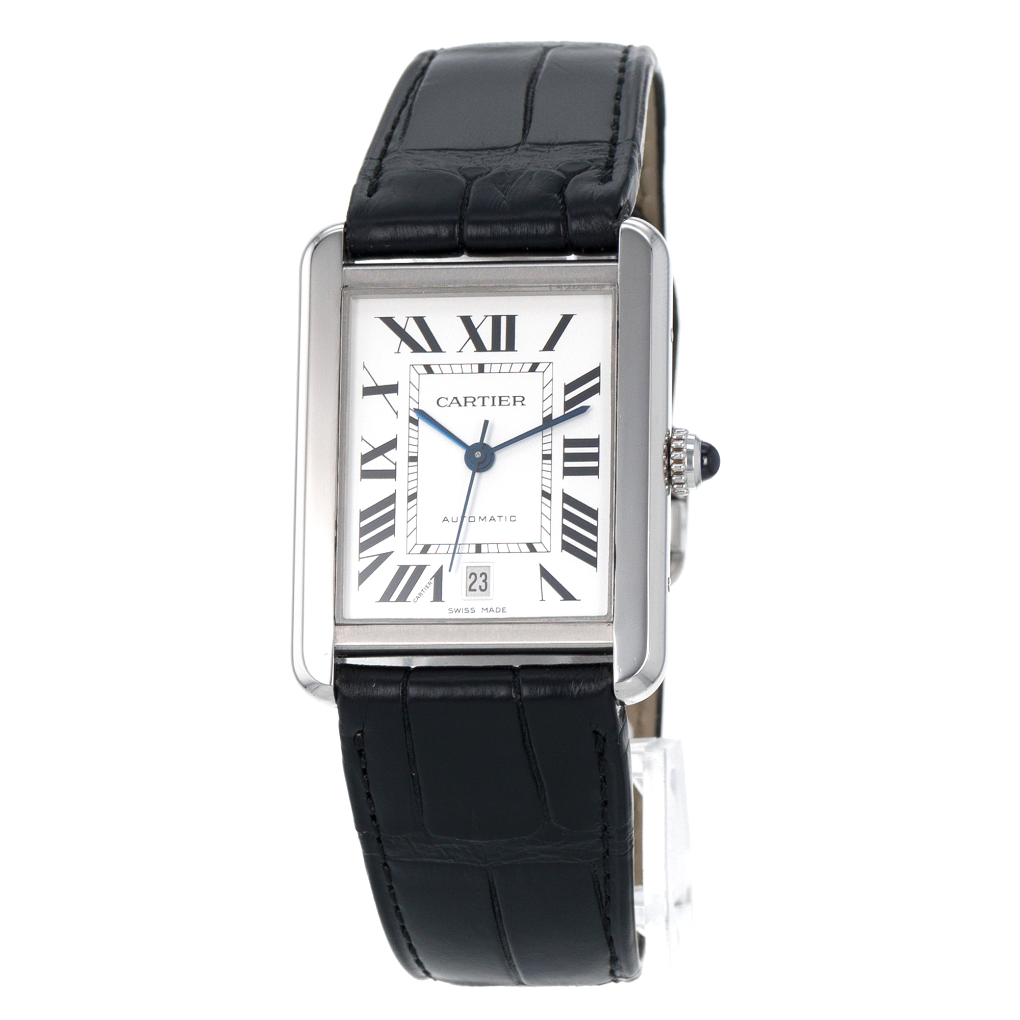 Cartier Tank Solo W5200027 3515 XL 31mm Silver Roman Automatic Mens Watch thumbnail 3