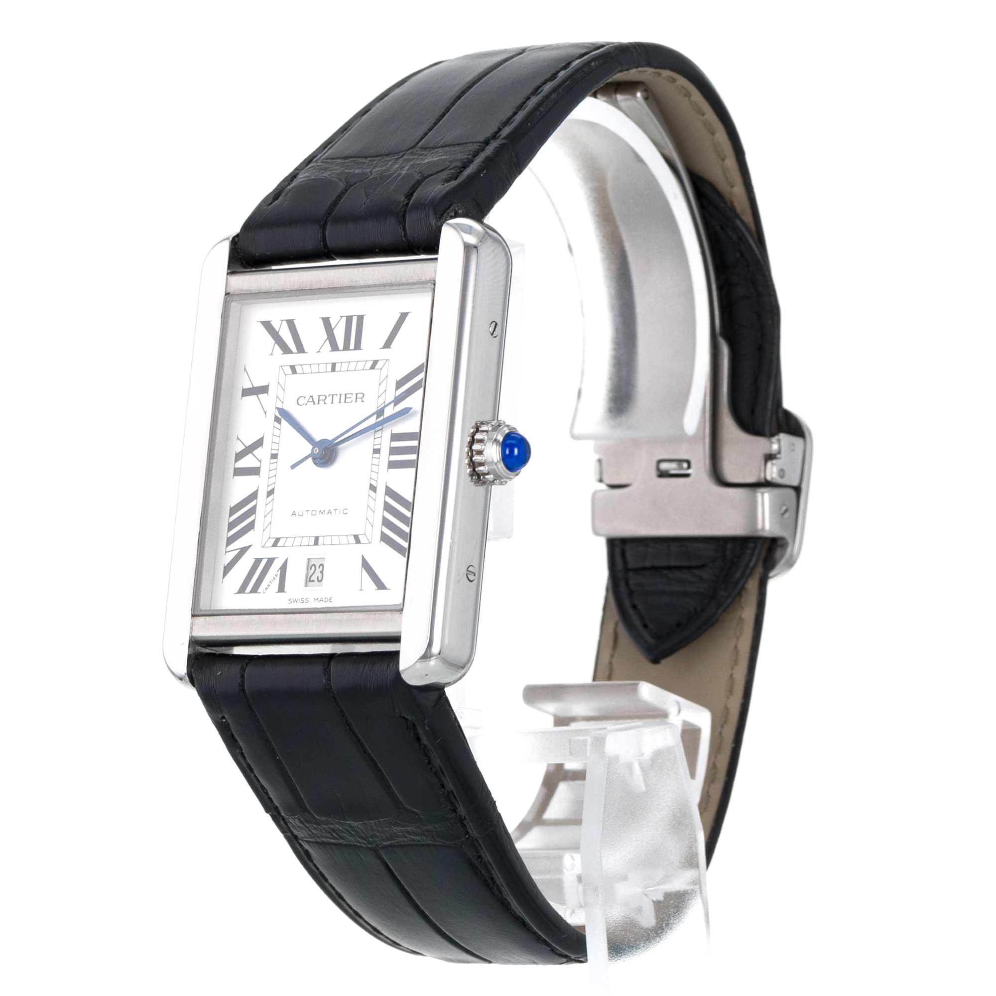 Cartier Tank Solo W5200027 3515 XL 31mm Silver Roman Automatic Mens Watch thumbnail 4