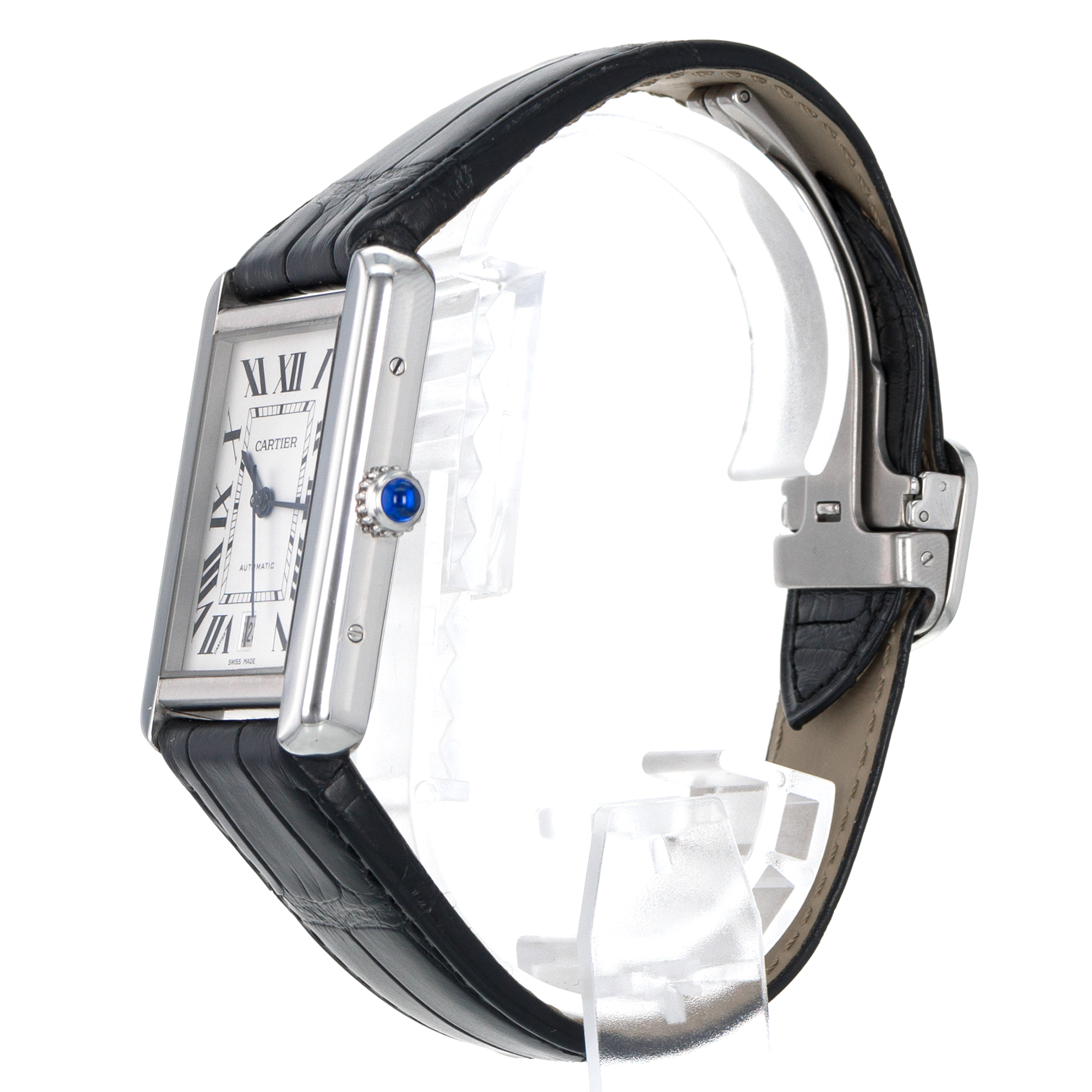 Cartier Tank Solo W5200027 3515 XL 31mm Silver Roman Automatic Mens Watch thumbnail 5