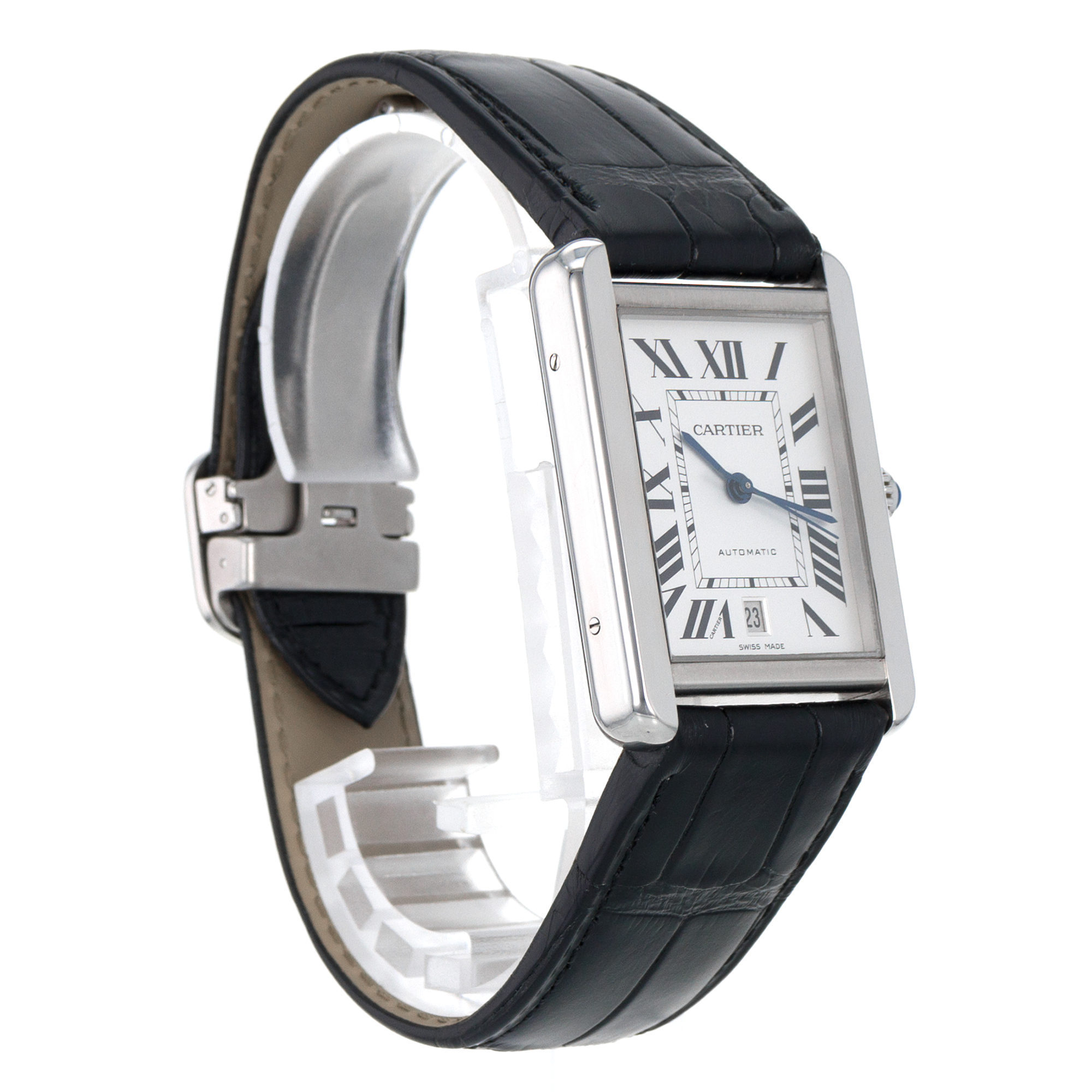 Cartier Tank Solo W5200027 3515 XL 31mm Silver Roman Automatic Mens Watch thumbnail 7