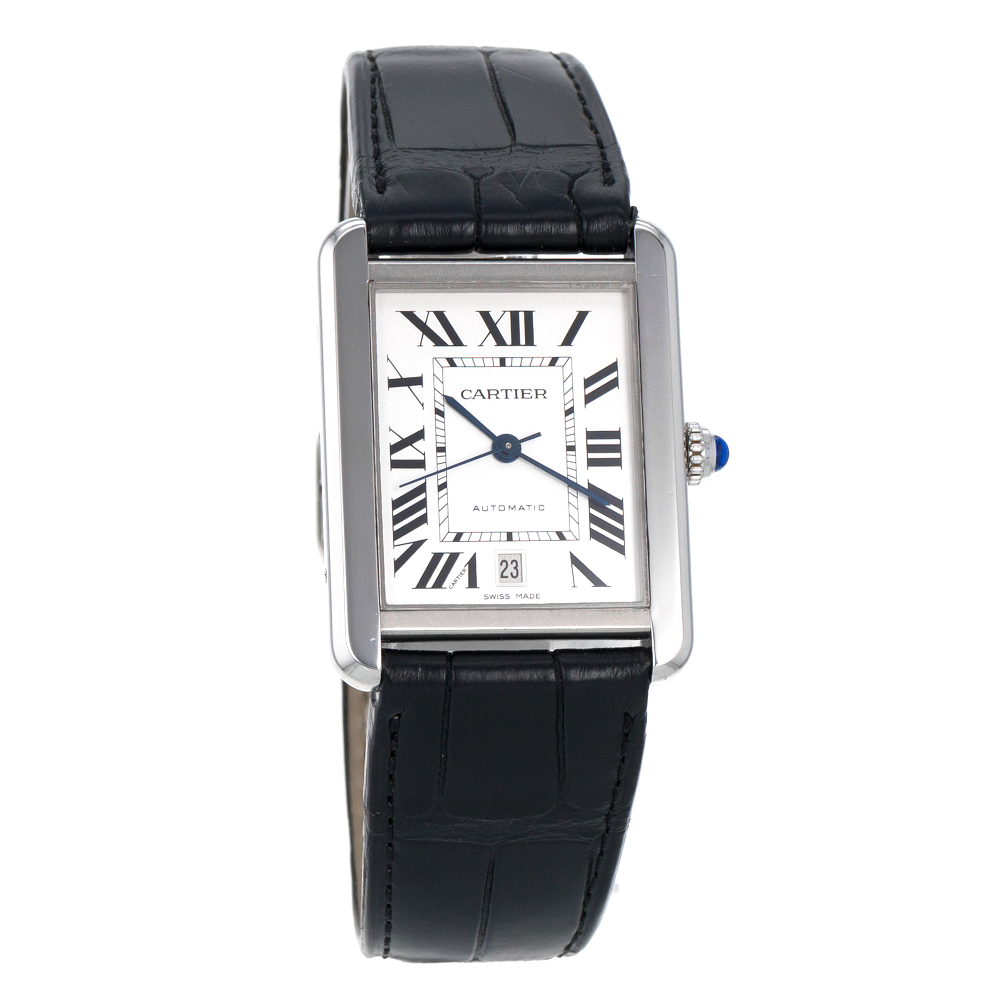 Cartier Tank Solo W5200027 3515 XL 31mm Silver Roman Automatic Mens Watch thumbnail 8