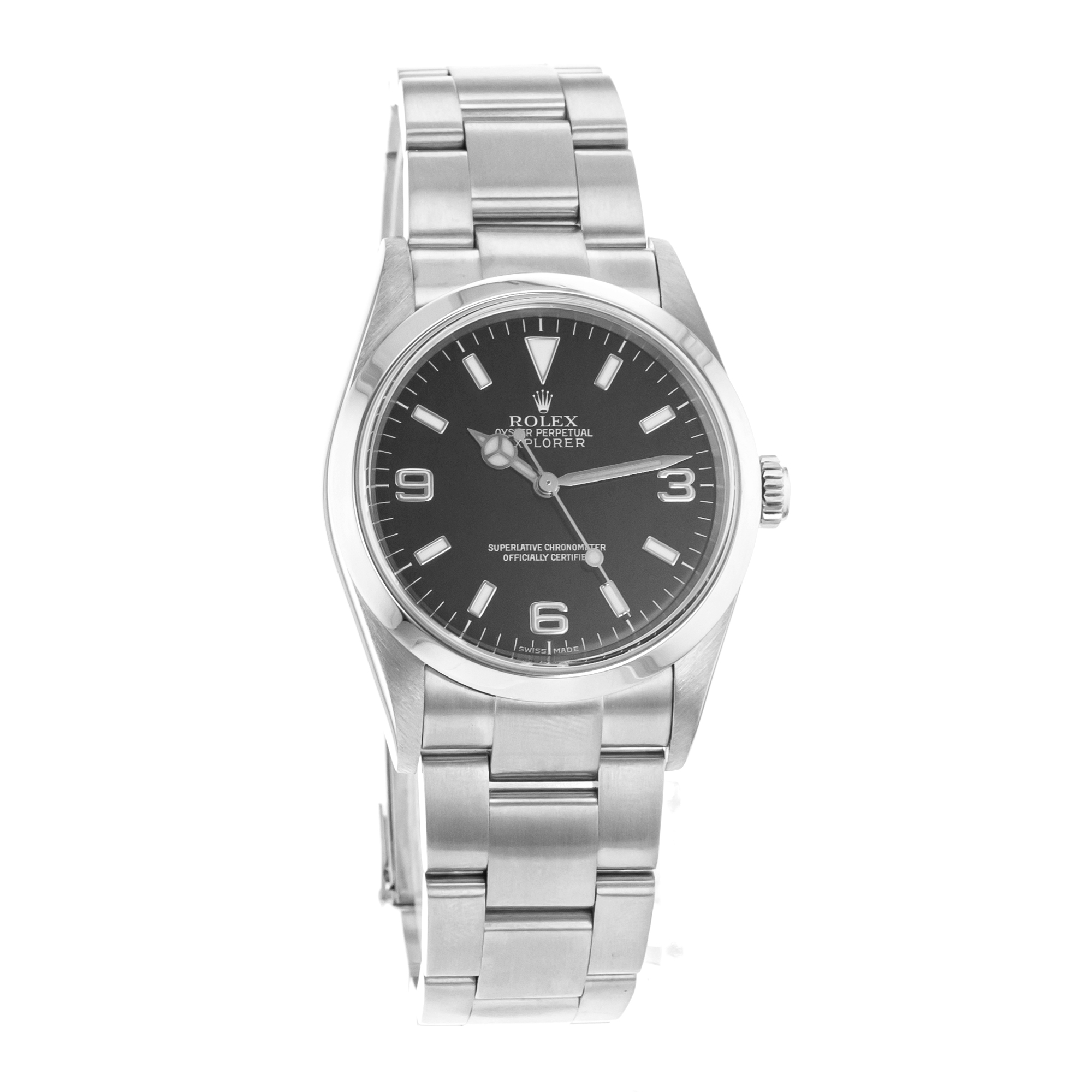 Rolex Explorer 114270 36mm Black Steel Smooth Oyster Mens Watch D Serial 2006 thumbnail 9