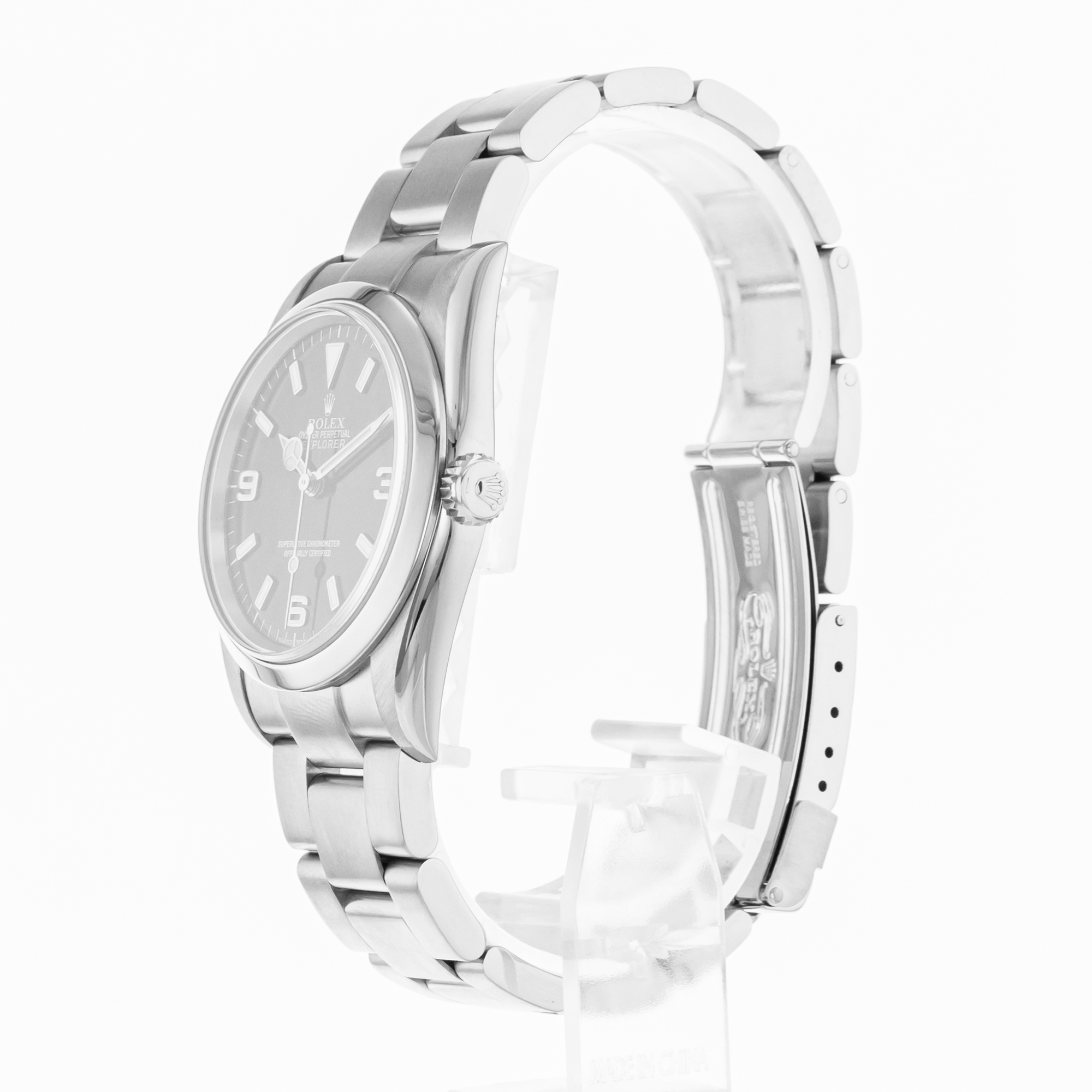 Rolex Explorer 114270 36mm Black Steel Smooth Oyster Mens Watch D Serial 2006 thumbnail 5