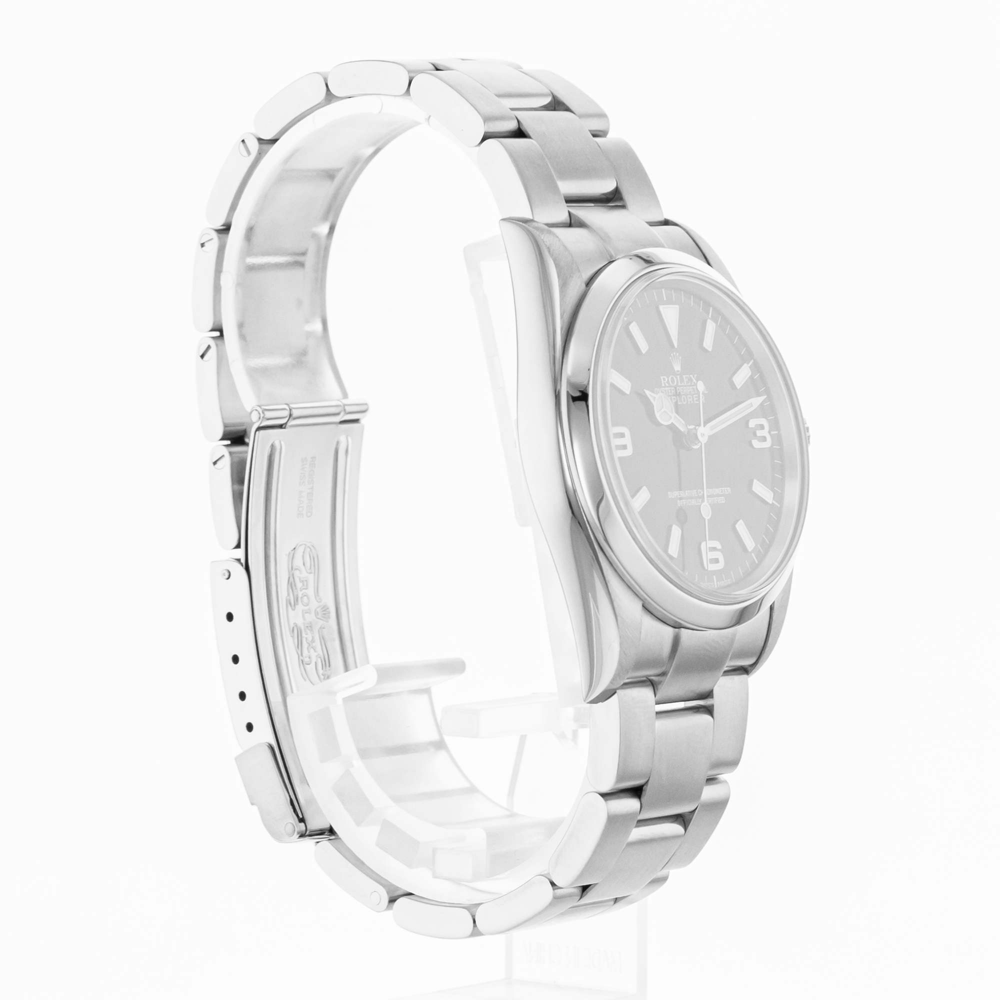 Rolex Explorer 114270 36mm Black Steel Smooth Oyster Mens Watch D Serial 2006 thumbnail 8