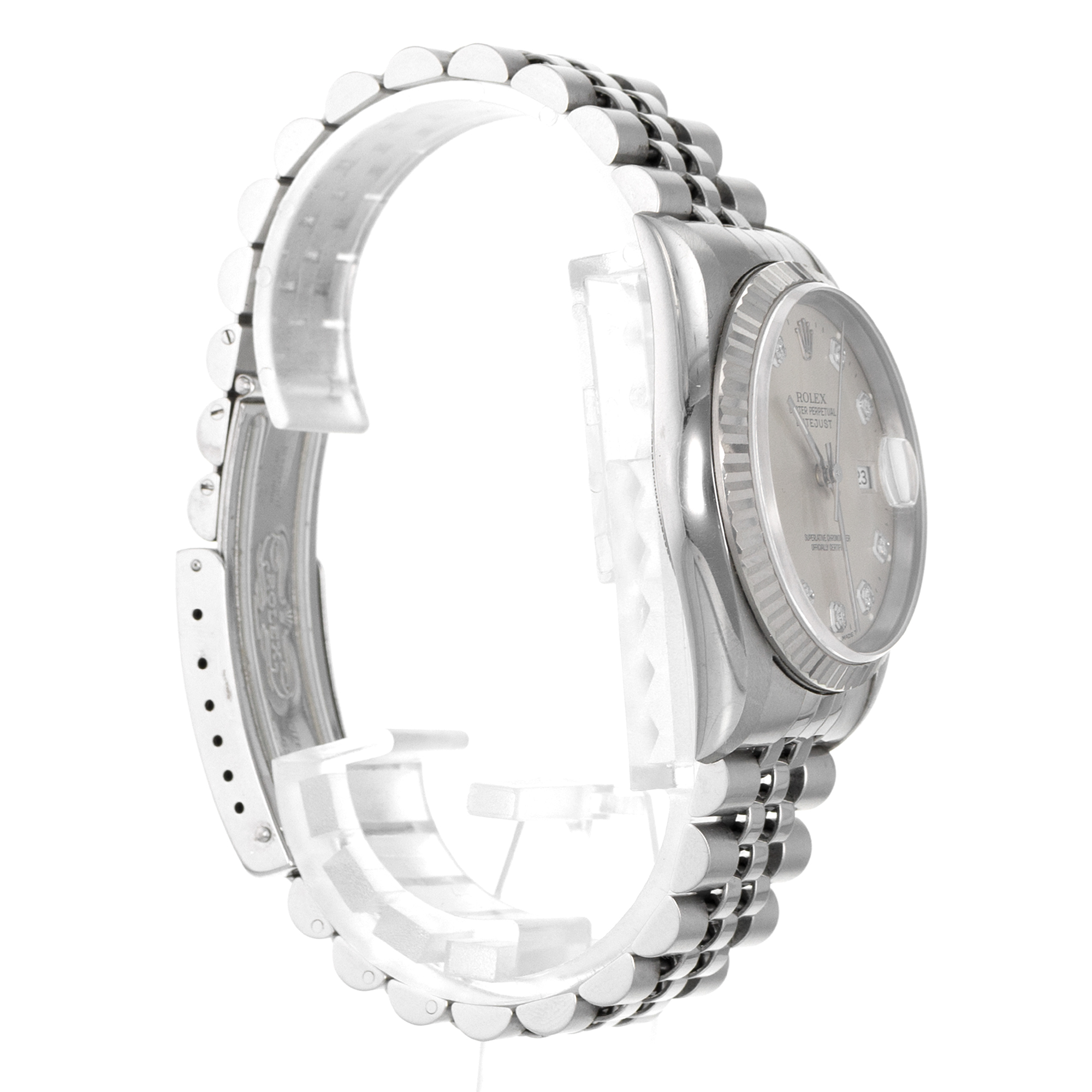 Rolex Datejust 36 16234 Factory Big Silver Diamond White Gold Jubilee Mens Watch thumbnail 6