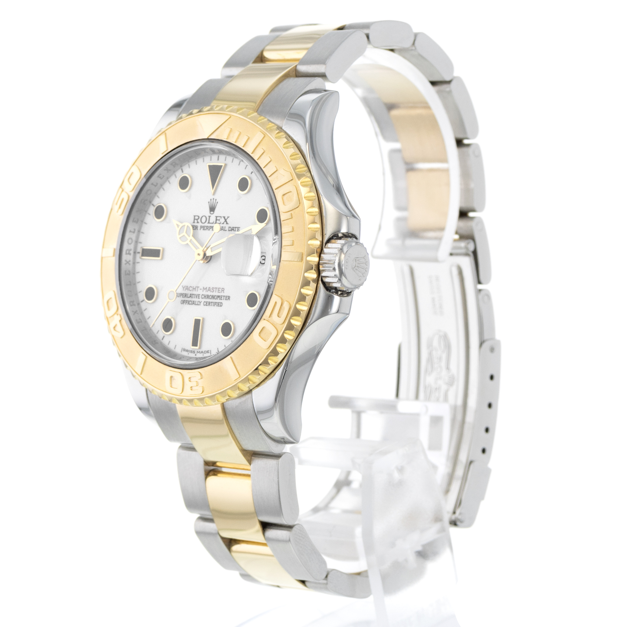 Rolex Yacht-Master 40 16623 White Dial Steel 18k Yellow Gold Mens Watch Z Serial thumbnail 4