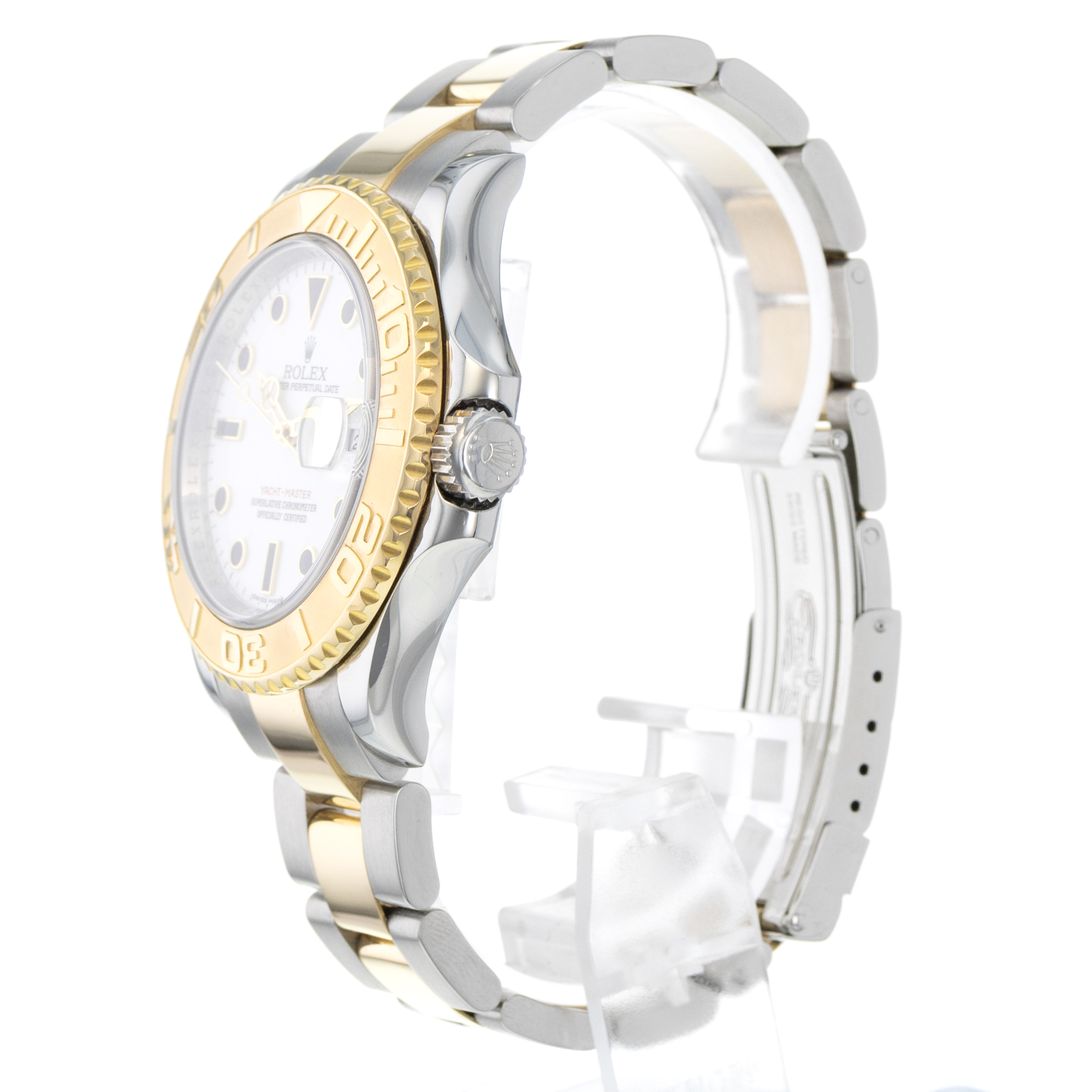 Rolex Yacht-Master 40 16623 White Dial Steel 18k Yellow Gold Mens Watch Z Serial thumbnail 5