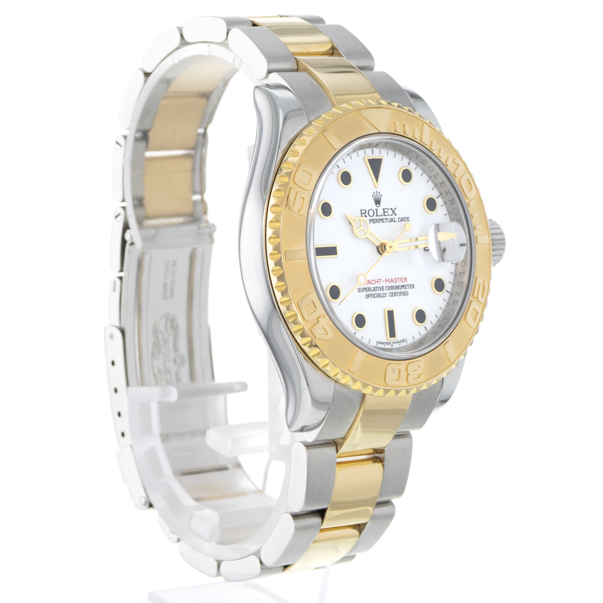 Rolex Yacht-Master 40 16623 White Dial Steel 18k Yellow Gold Mens Watch Z Serial thumbnail 7