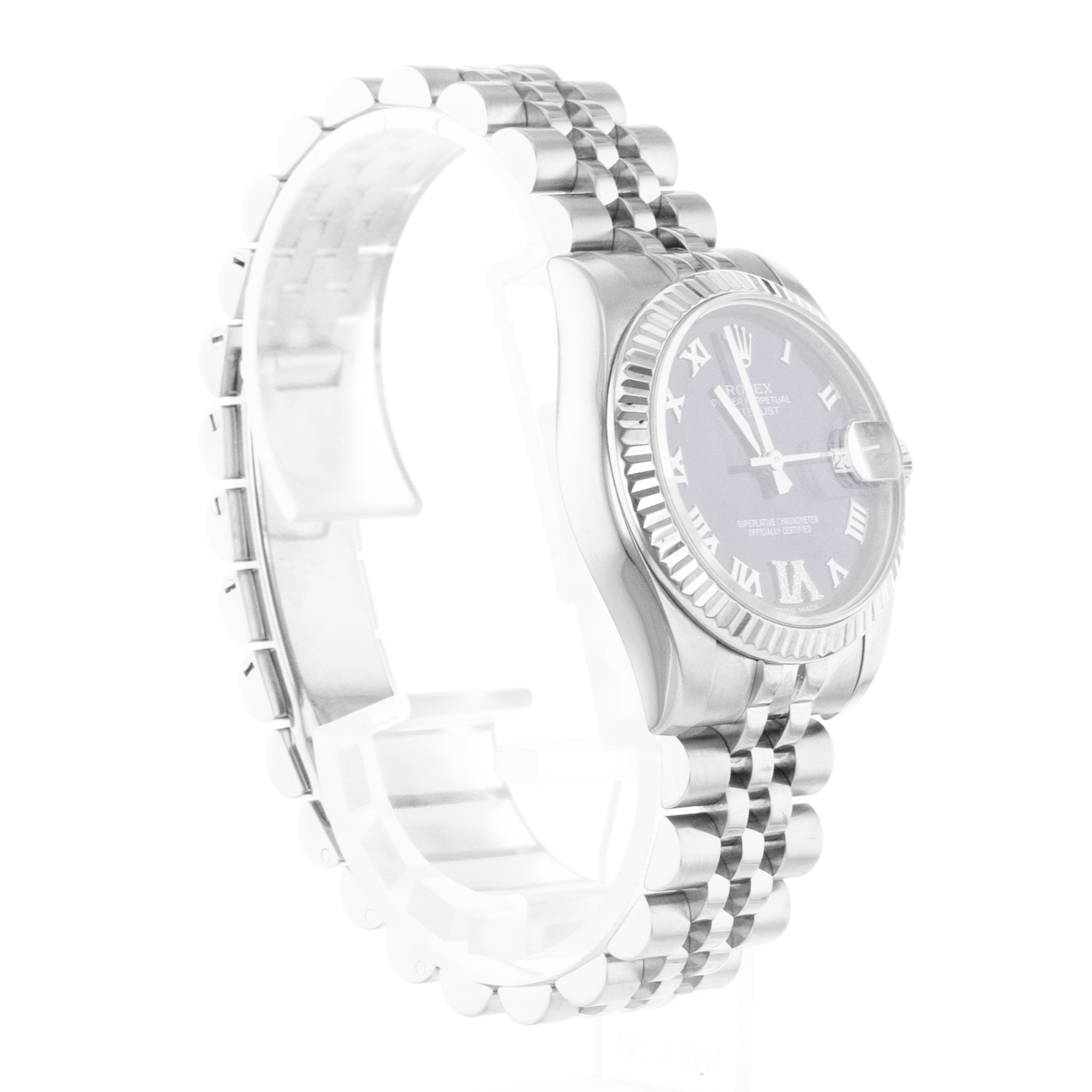 Rolex Datejust 31 178274 Factory Purple Diamond Steel White Gold Ladies Watch thumbnail 8