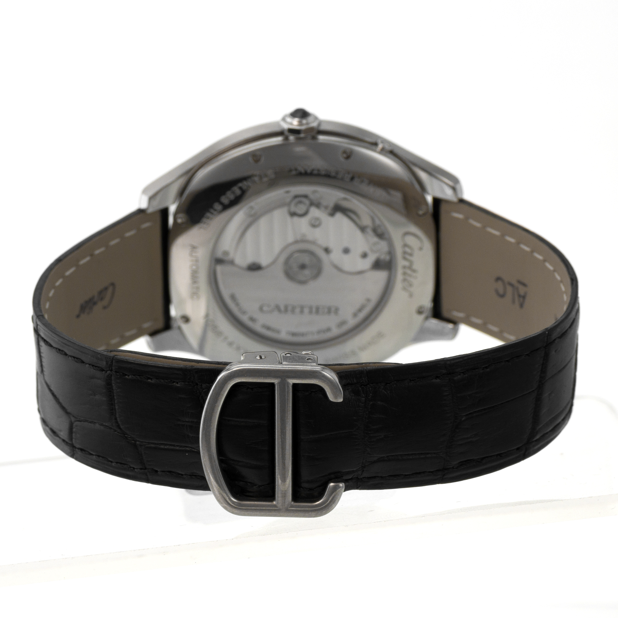 Cartier Drive de Cartier WSNM0008 3978 Moon Phase Silver Roman Steel Mens Watch thumbnail 10